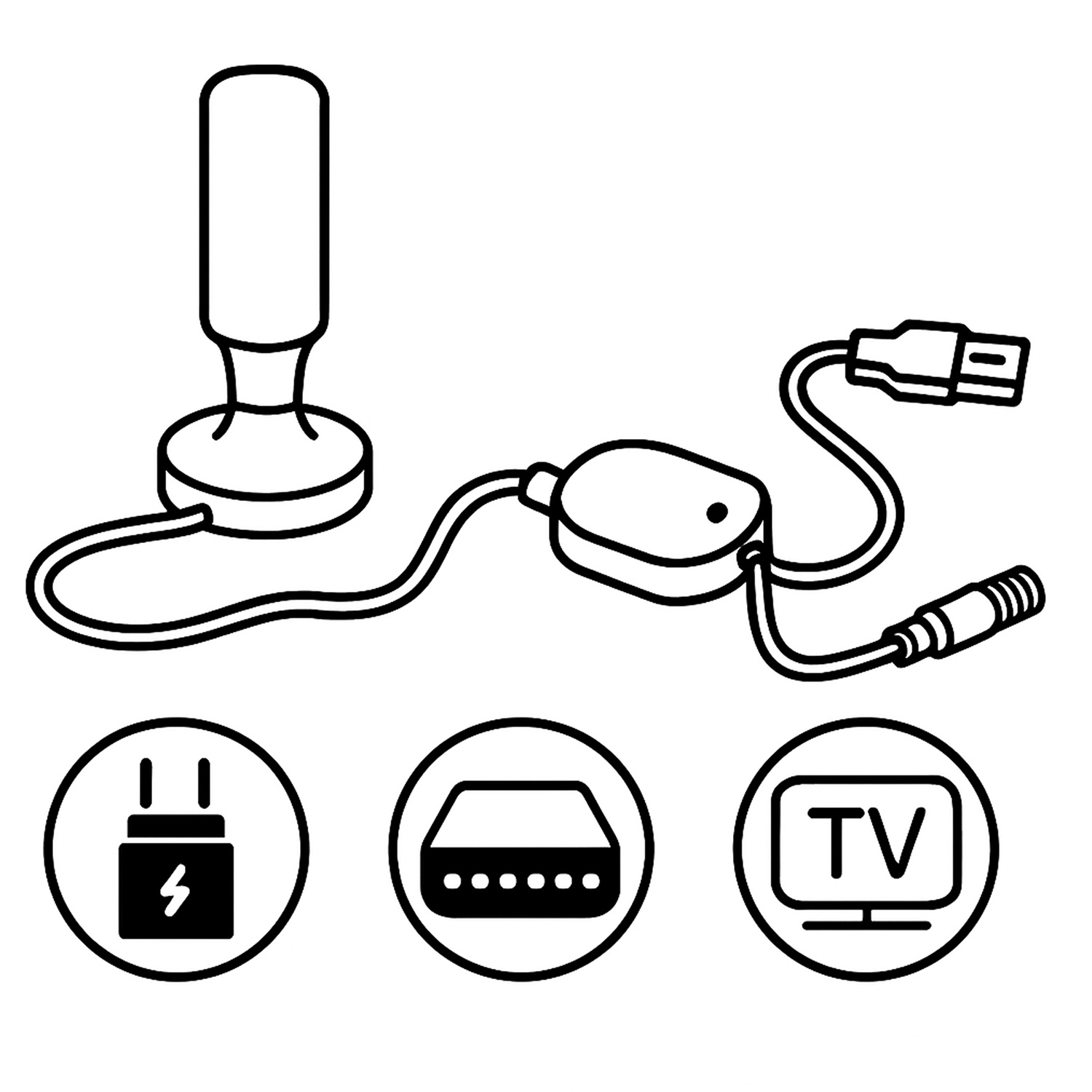 Berdsen BD-956 360-kraadine teleri ultra HD 4K siseantenn must - Image 6