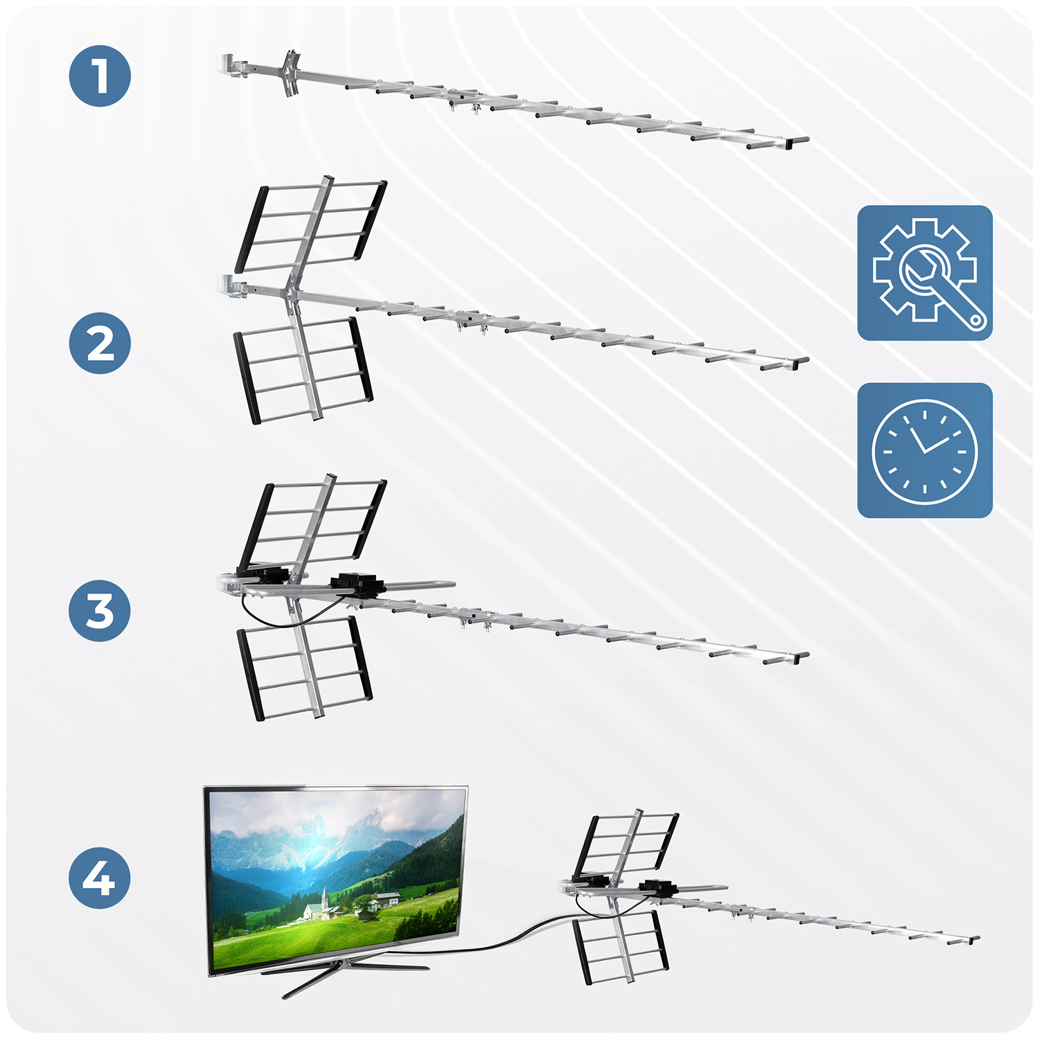 Berdsen BD-951 suunatud välistingimustes kasutatav TV-antenn ultra HD 4K - Image 13