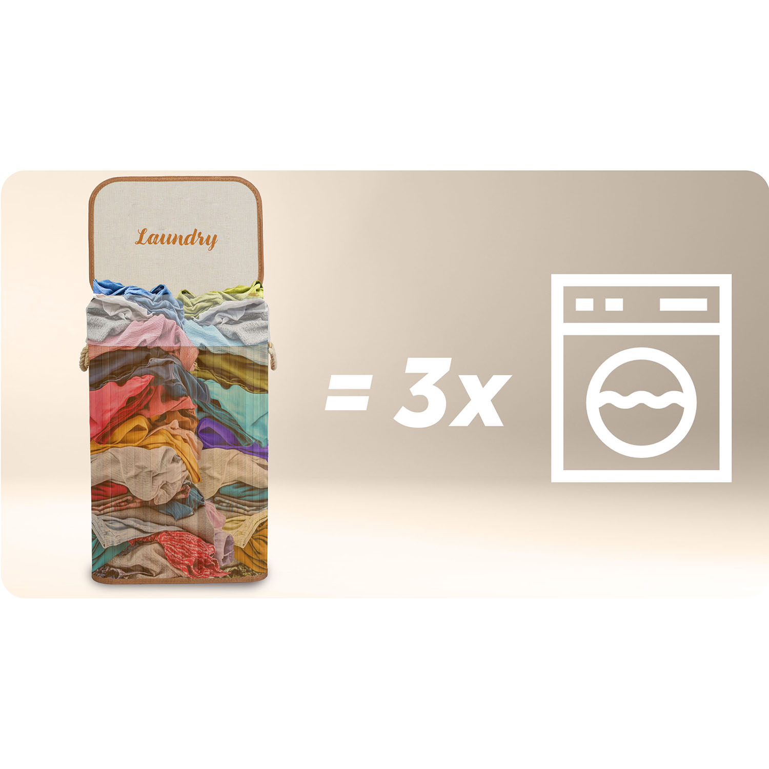 Bambusest pesukorv kaanega 72 l Massido - Image 7