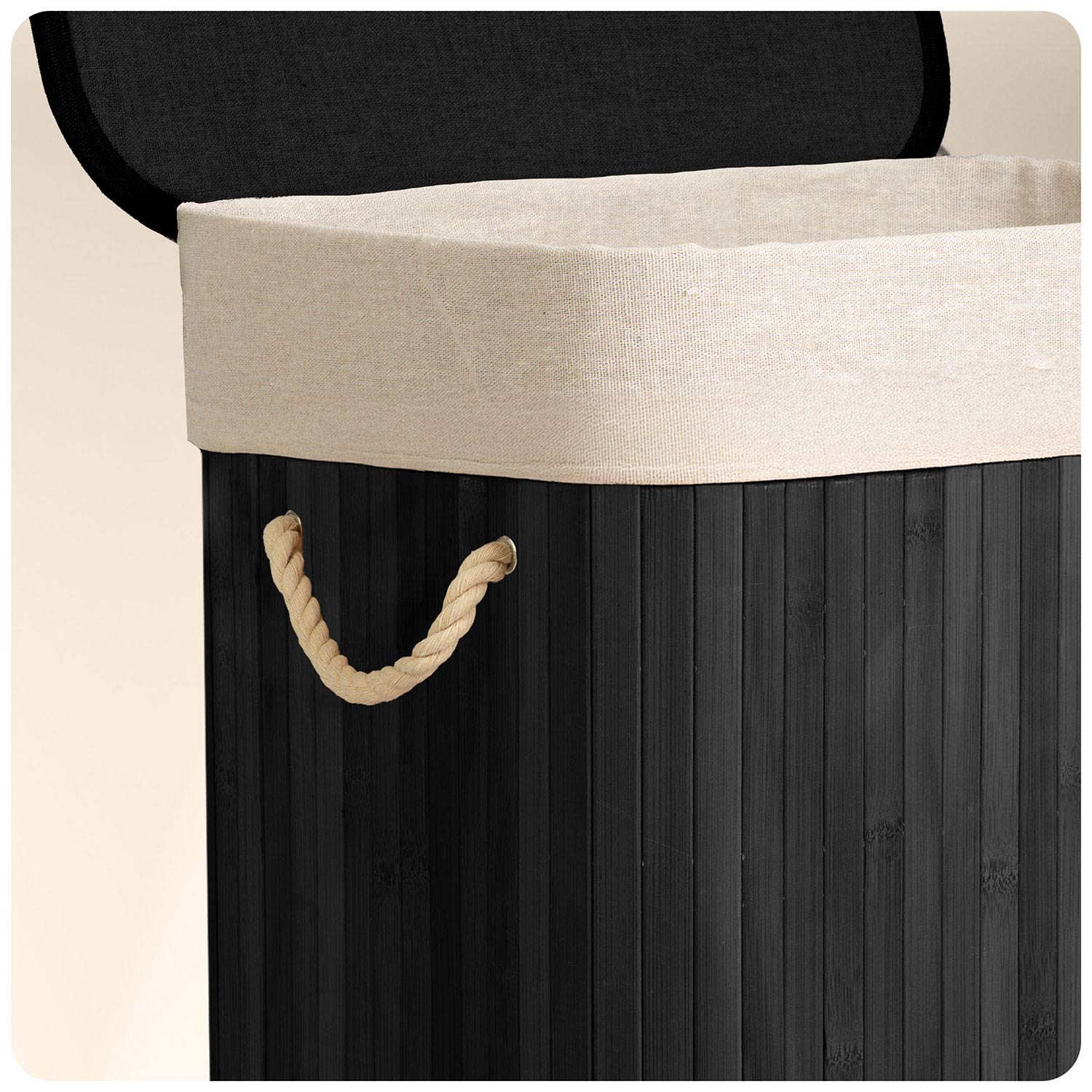 Bambusest pesukorv kaanega 72 l Massido - Image 4