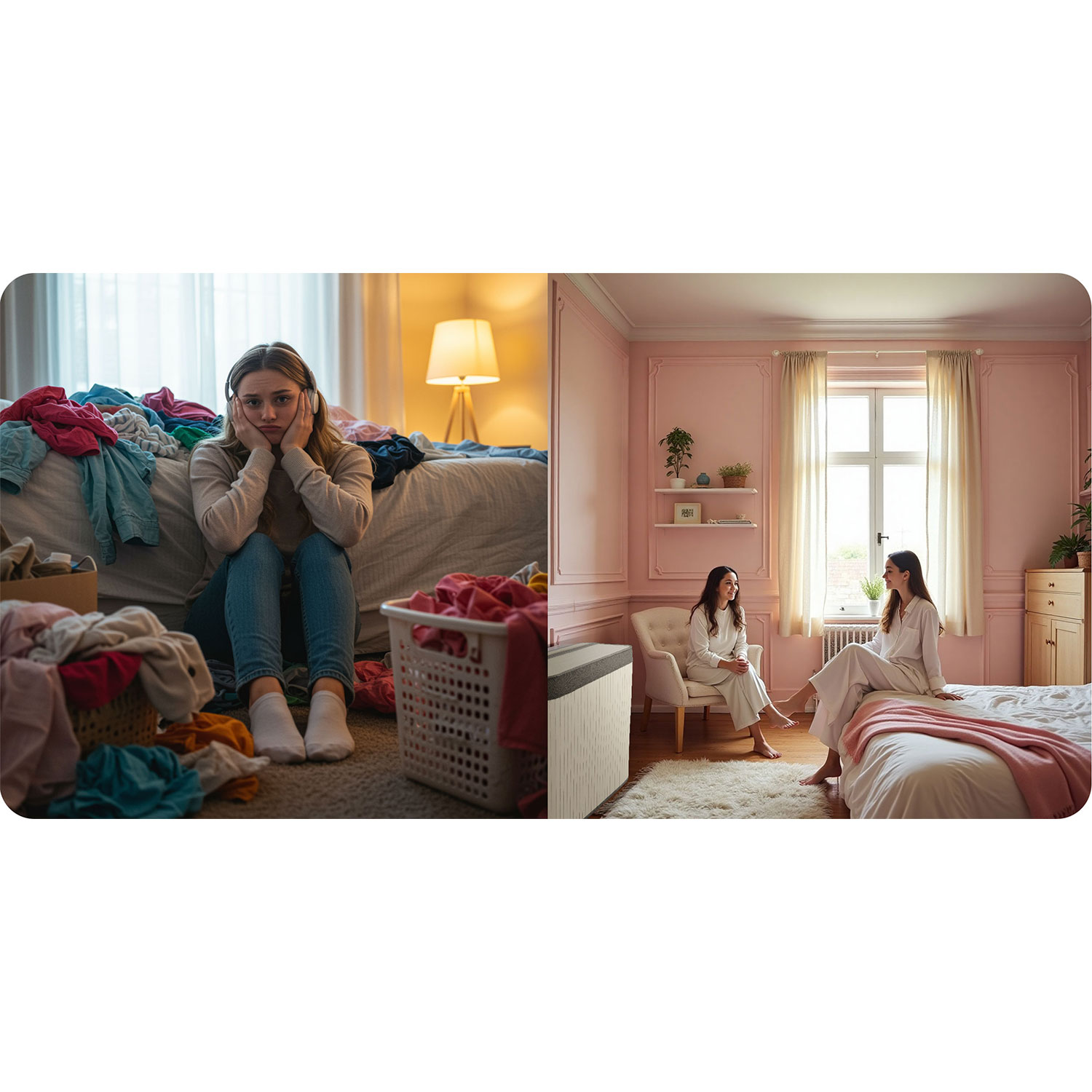 Bambusest pesukorv kaanega 100 l Massido - Image 8