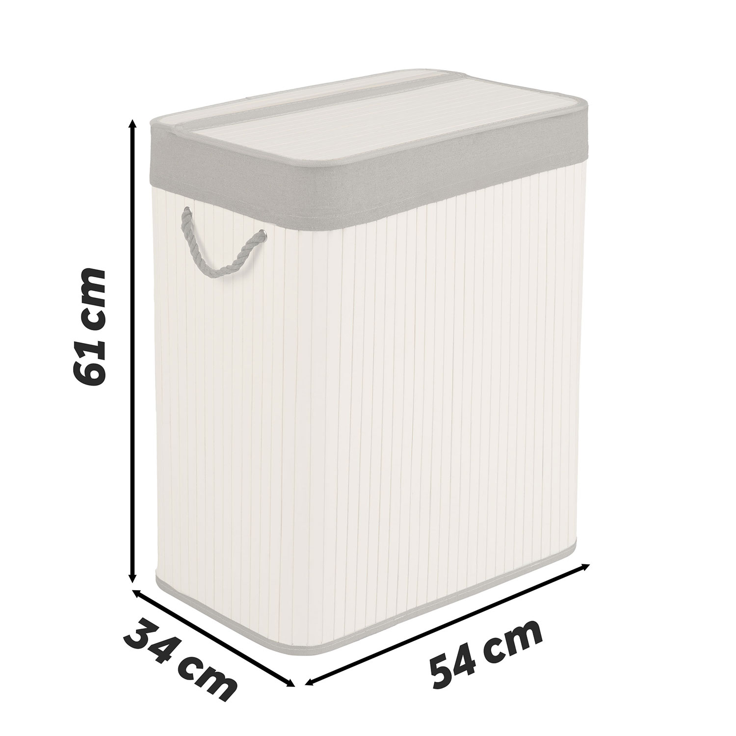 Bambusest pesukorv kaanega 100 l Massido - Image 4