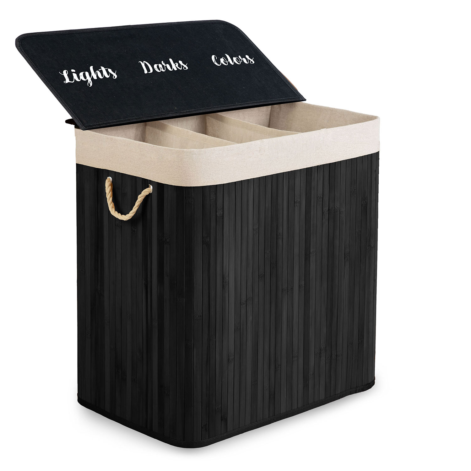 Bambusest pesukorv kaanega 150 l Massido - Image 2