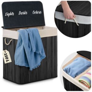 Bambusest pesukorv kaanega 150 l Massido