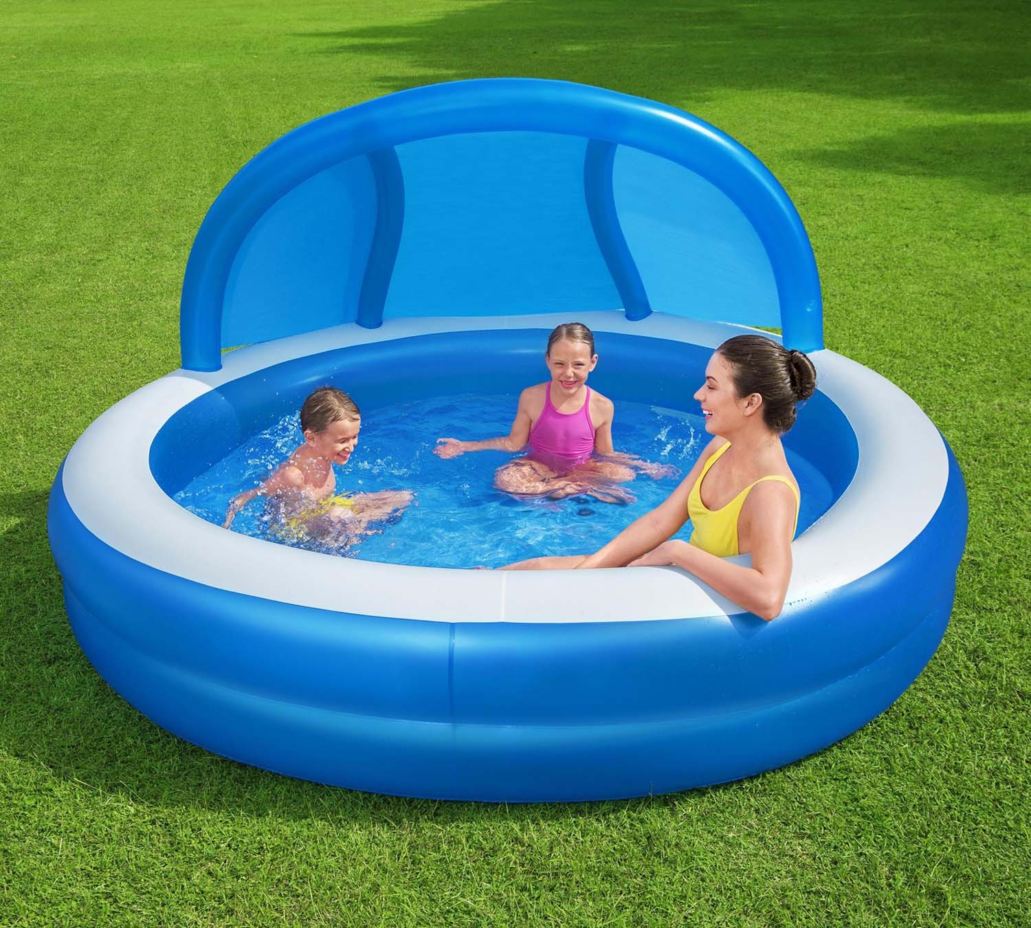 Täispuhutav bassein 241 x 241 x 140 cm sinine Bestway 54337 - Image 7