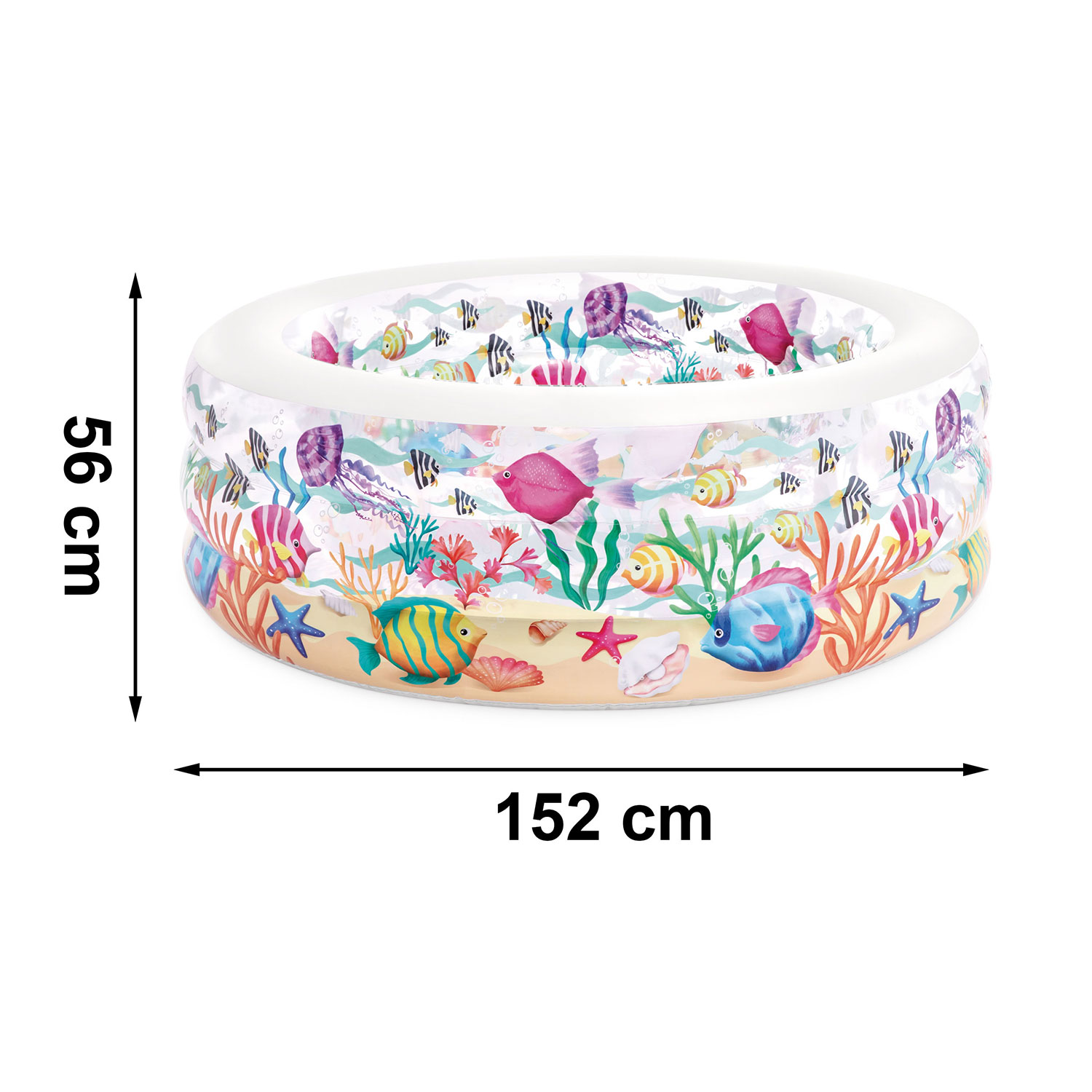 Täispuhutav bassein, lastebassein, akvaarium, 152x56 cm, INTEX 58480 - Image 5