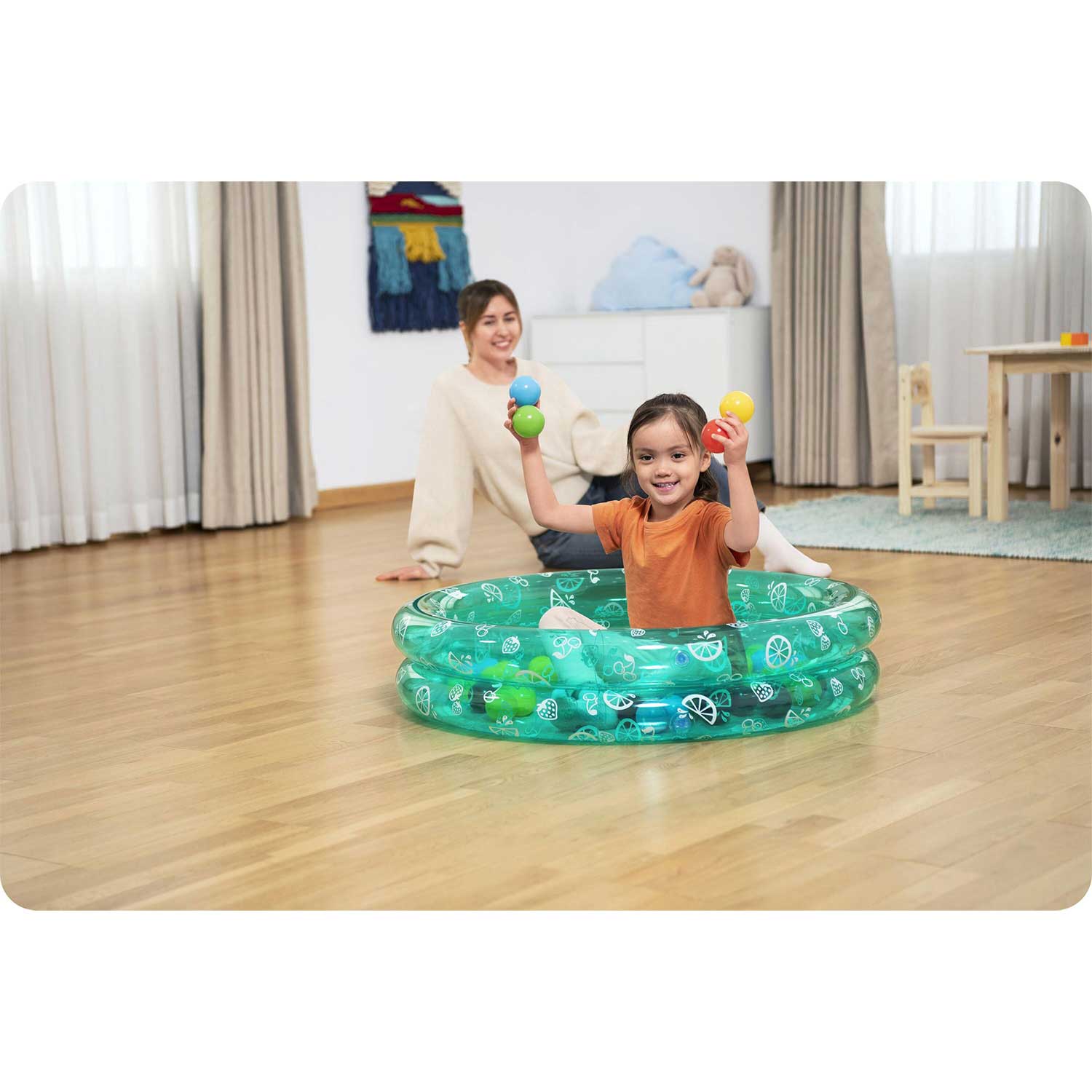 Täispuhutav lastebassein pallidega 91x20cm Bestway 51141 - Image 11