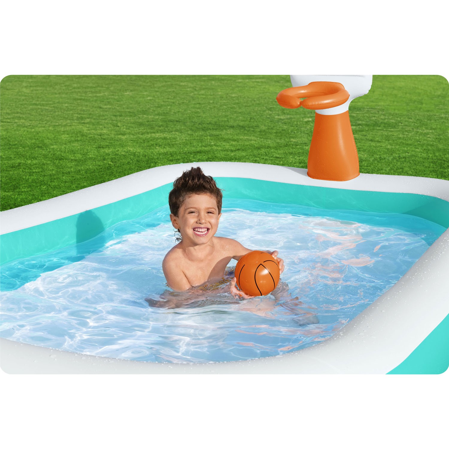 Dunk'N Splash täispuhutav bassein 251 x 168 x 102 cm Bestway 54445 - Image 8