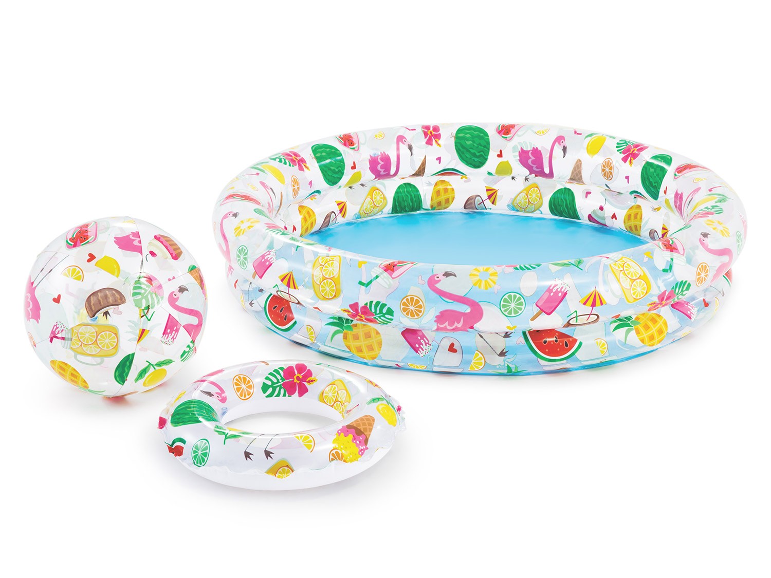 Täispuhutav basseinirõngas ja -pall 122 x 25 cm INTEX 59460