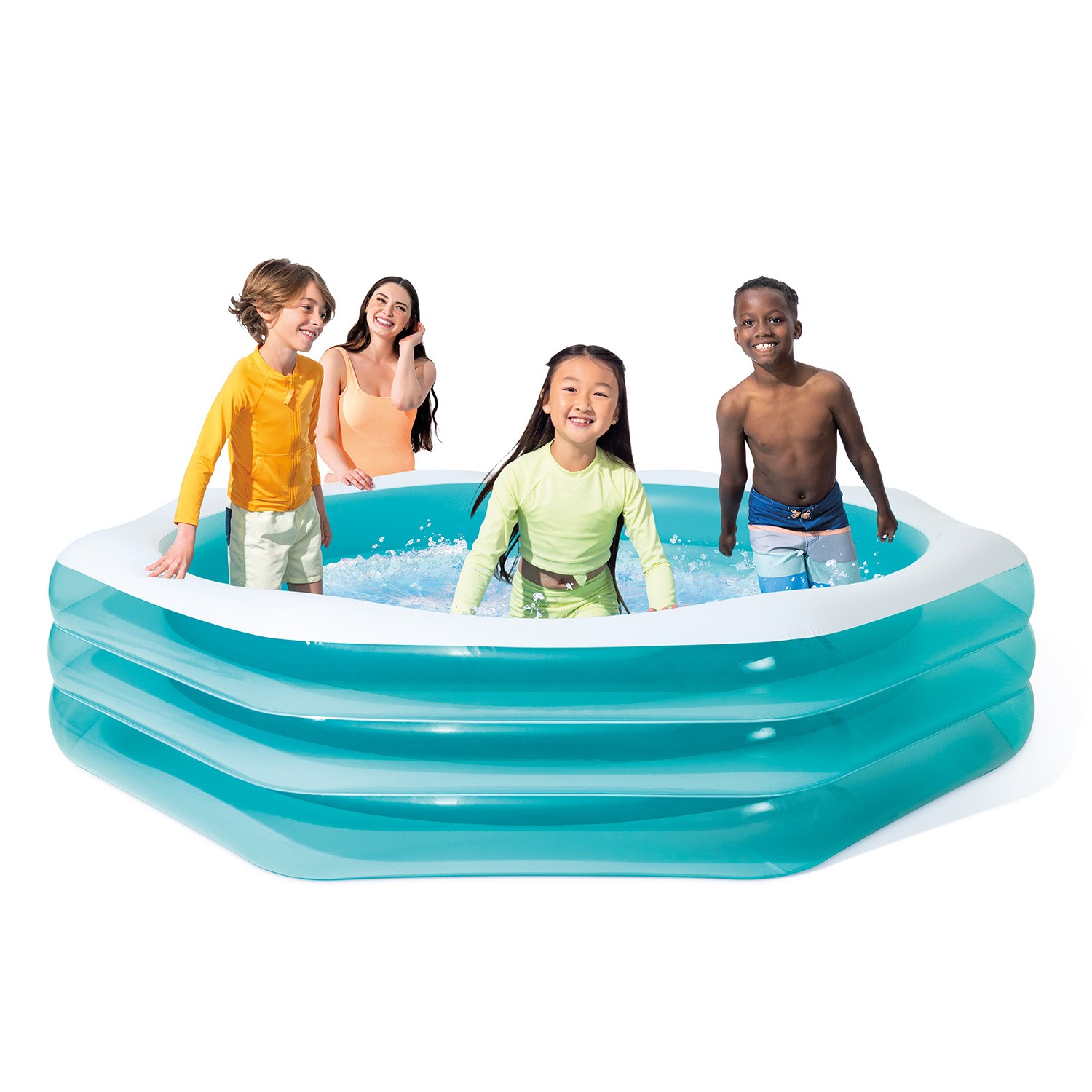 Kaheksanurkne täispuhutav bassein 254 x 254 x 56 cm Intex 58492 - Image 3