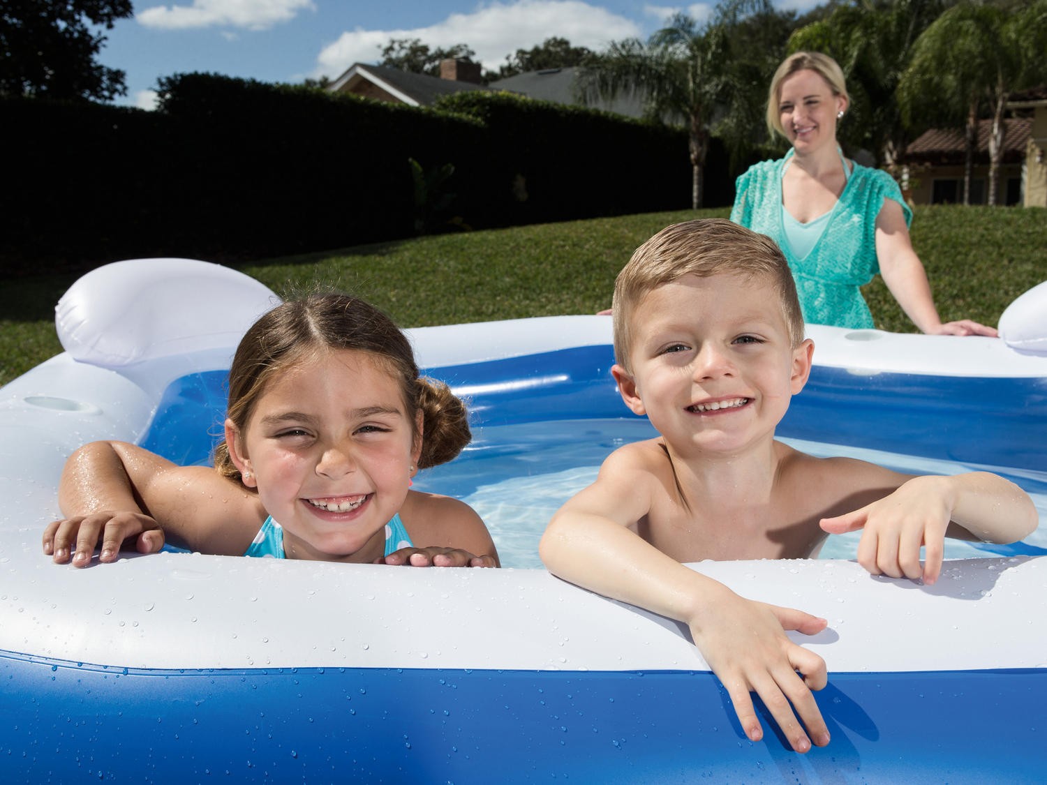 Täispuhutav viisnurkne bassein 213 x 207 x 69 cm Bestway 54153 - Image 4