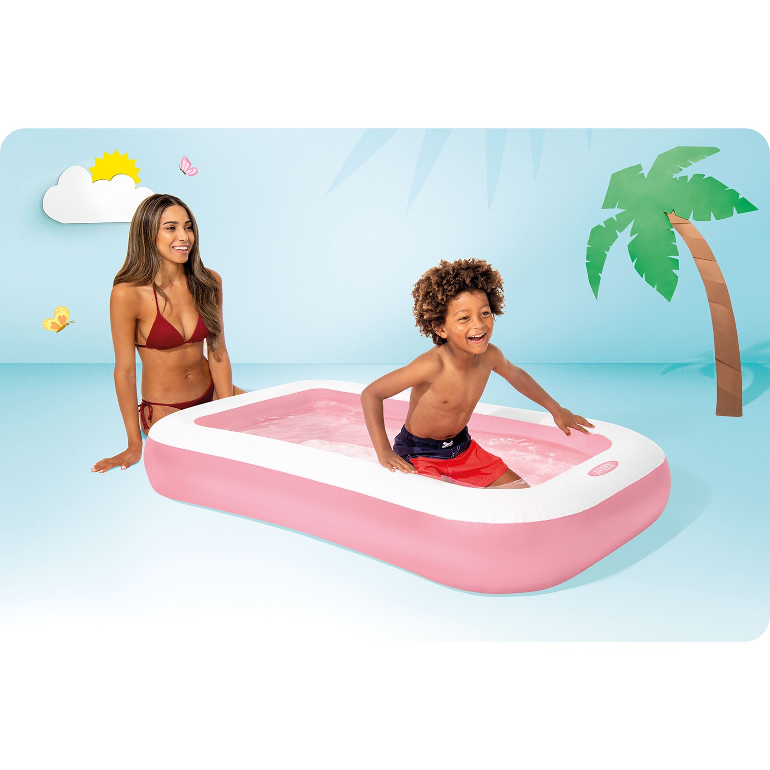 Täispuhutav ristkülikukujuline bassein 166 x 100 x 25 cm Intex 58423 - Image 4