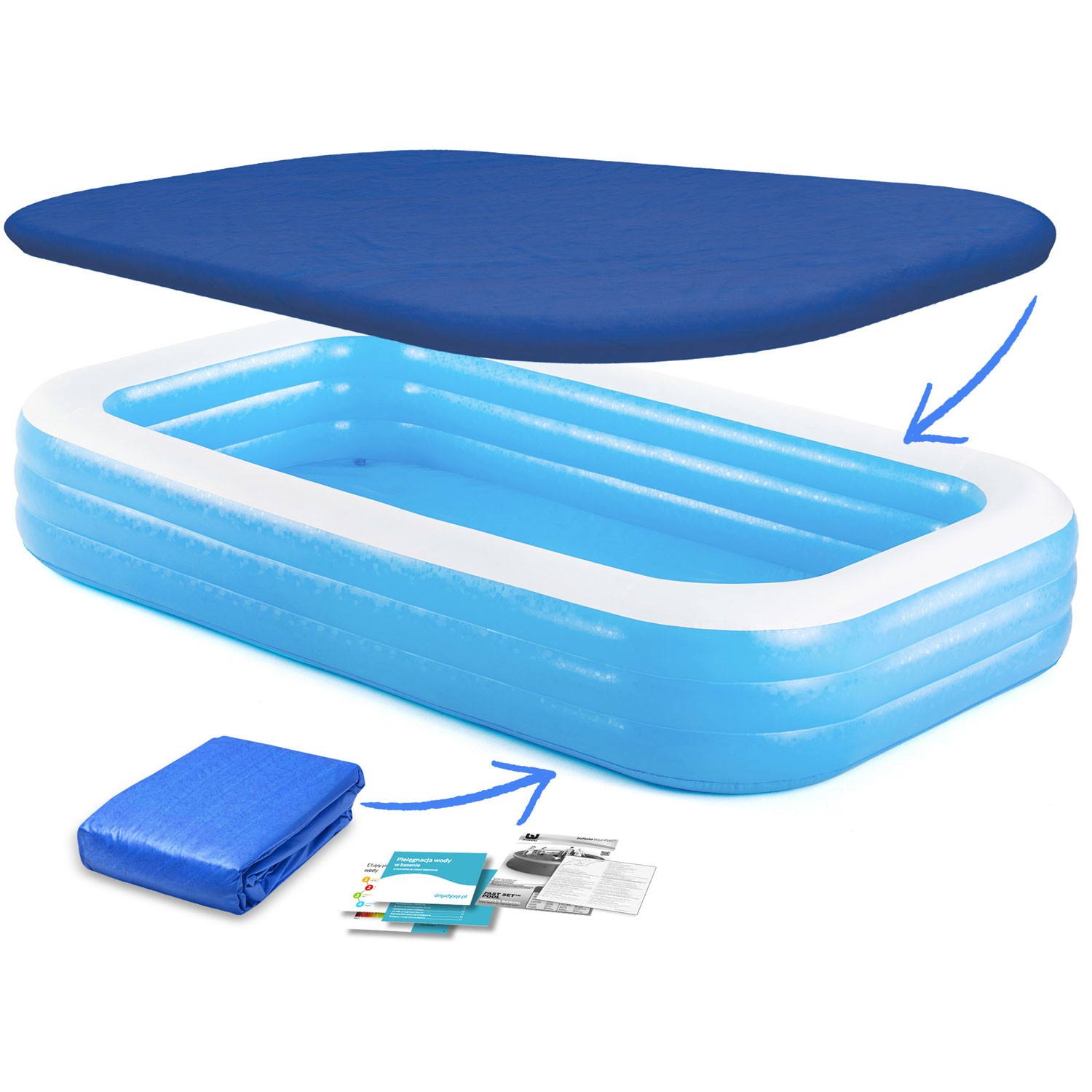 Täispuhutav perebassein 305 x 183 x 56 cm 3 ühes Bestway 54009 - Image 2