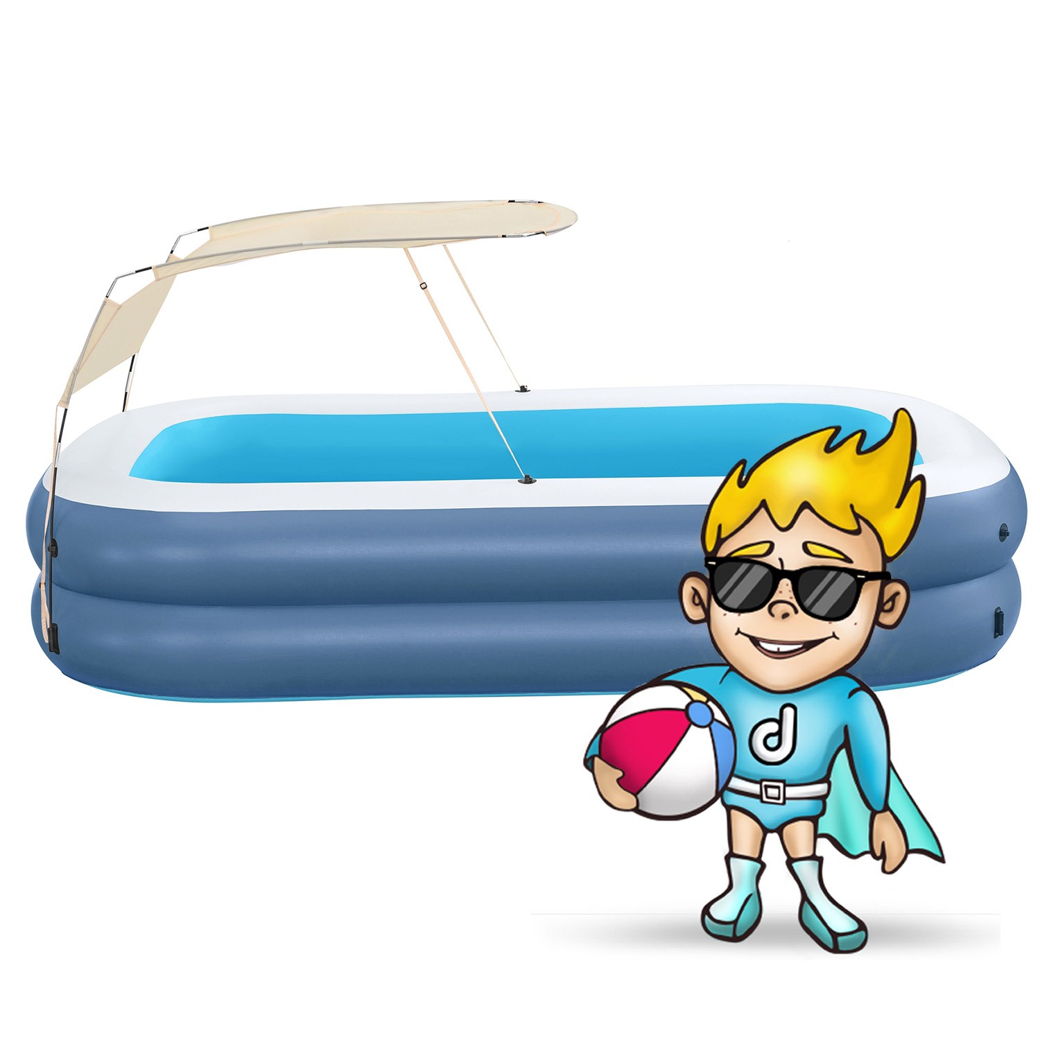 Täispuhutav perebassein katusega 254 x 174 x 140 cm Bestway 54449 - Image 14