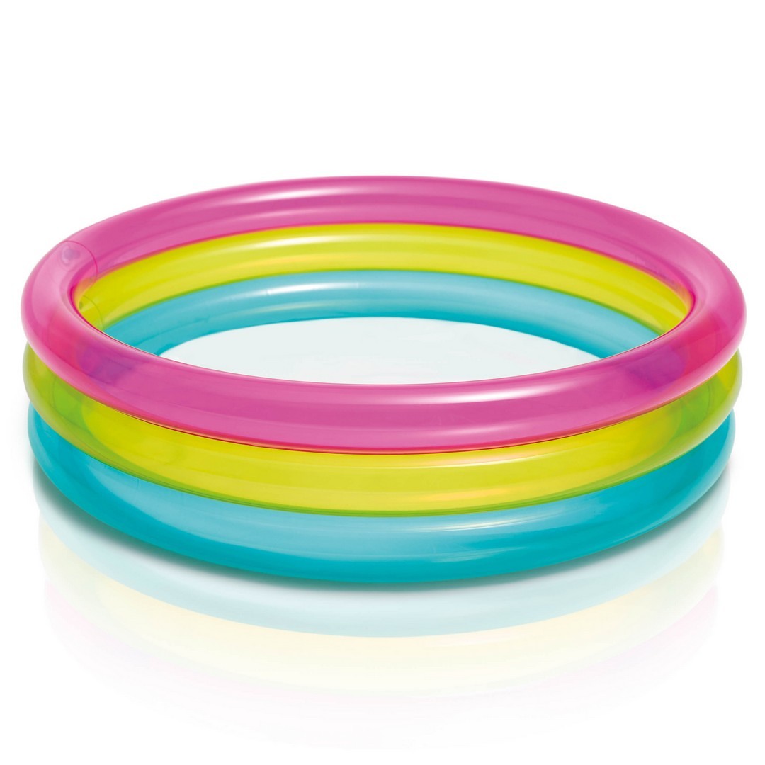 Täispuhutav vikerkaare bassein 3 rõngaga 86 x 25 cm INTEX 57104