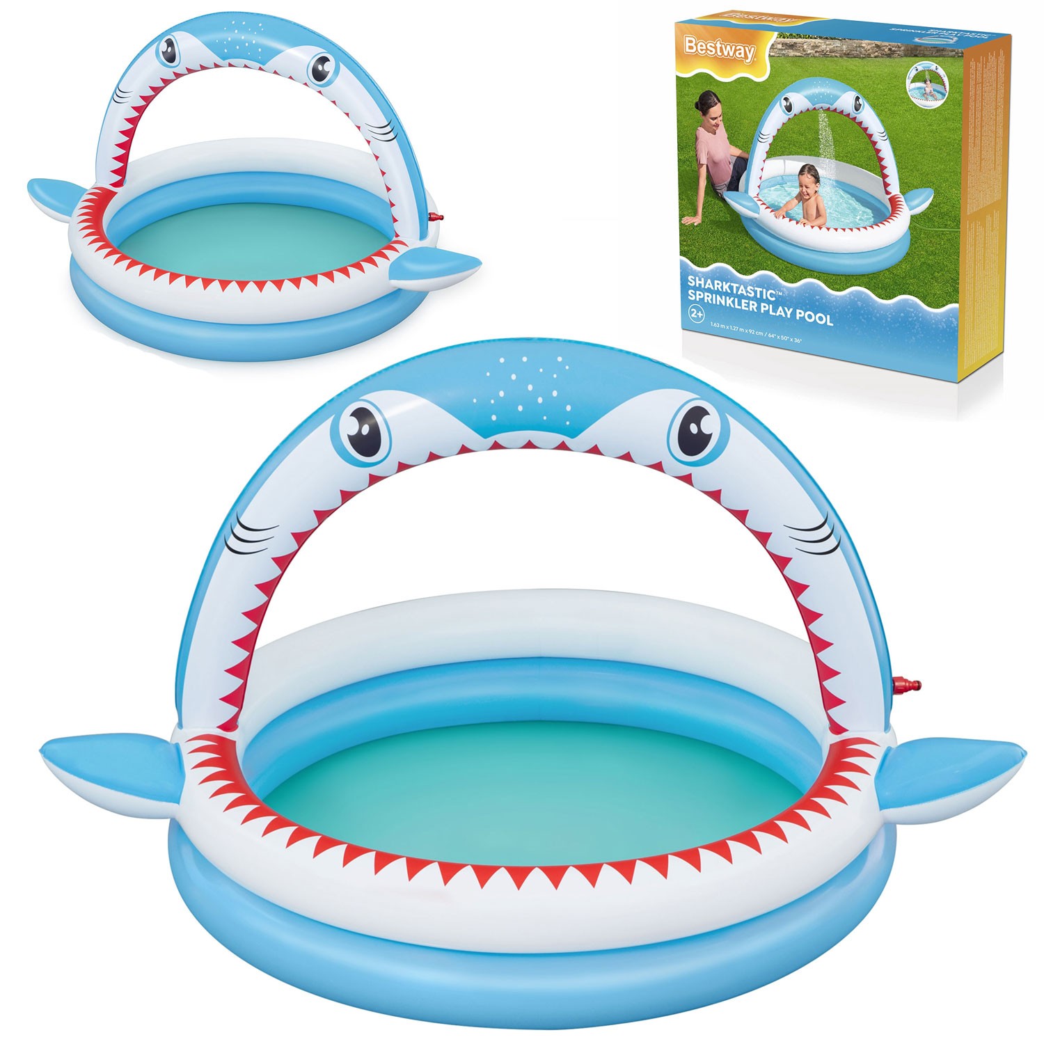 Täispuhutav bassein vihmutitega 163 x 127 x 92 cm Bestway 53157