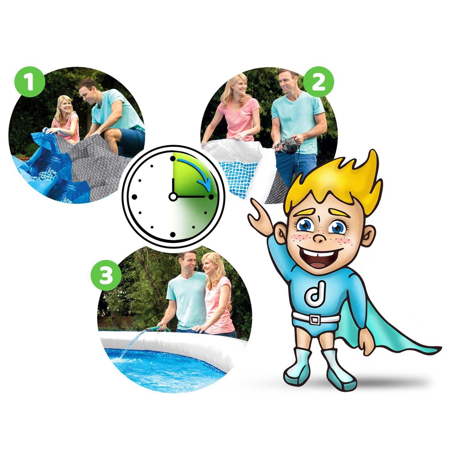 Bestway 57445 366 x 76 cm 16-ühes aiabassein - Image 9