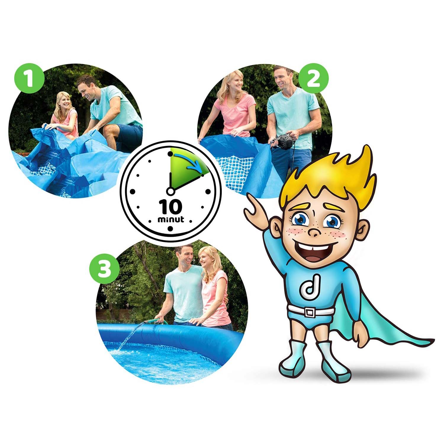 Aia laiendusbassein 396 x 84 cm INTEX 28143 2in1 - Image 4