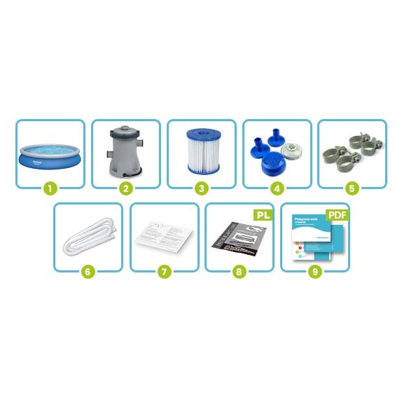 Bestway 57313 9-ühes aia laiendatav bassein 457 x 84 cm - Image 3