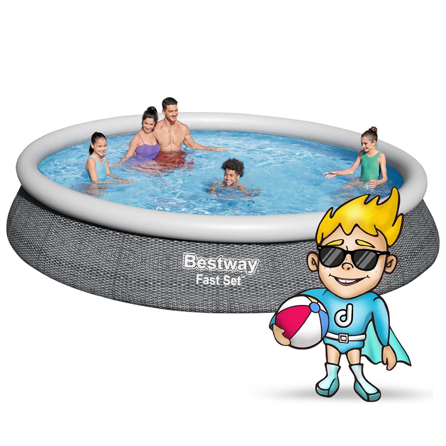 Bestway 57313N 9-ühes aia laiendatav bassein 457 x 84 cm - Image 2