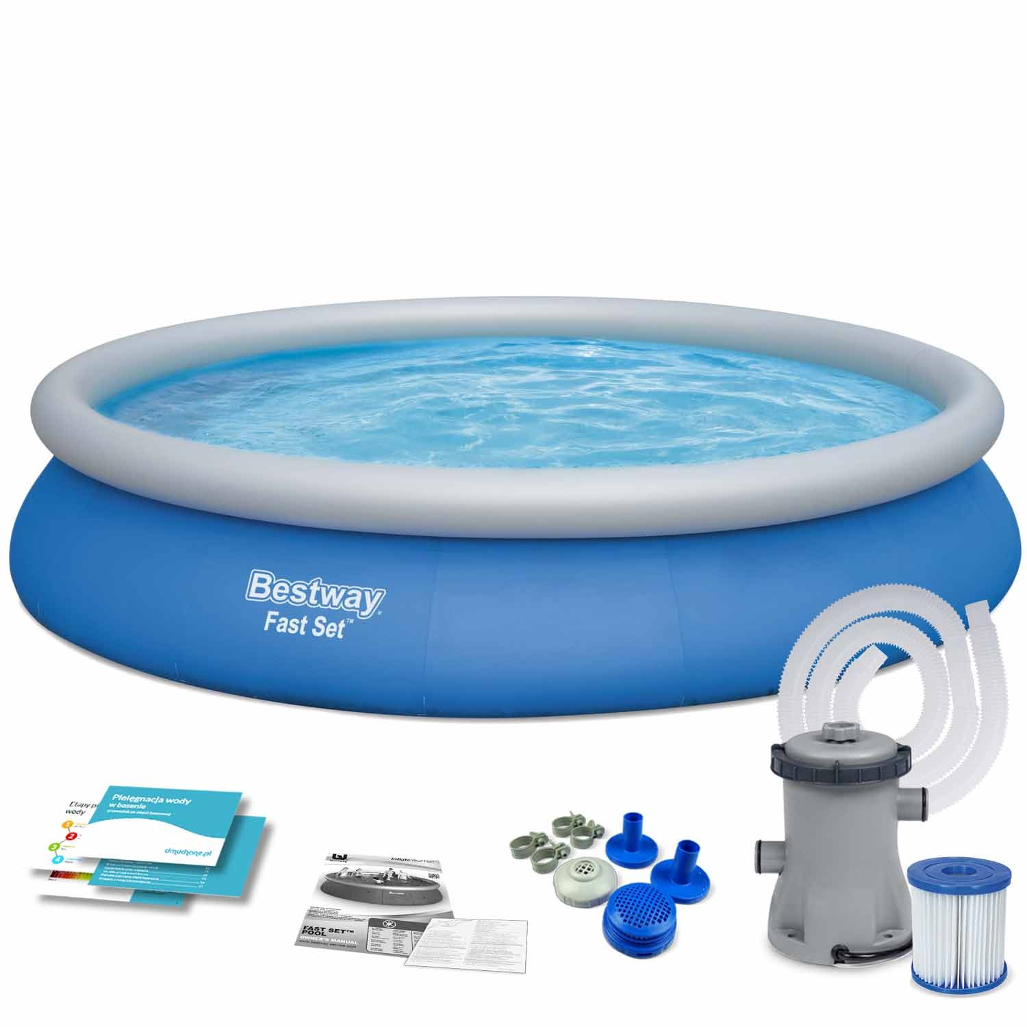 Bestway 57313 9-ühes aia laiendatav bassein 457 x 84 cm