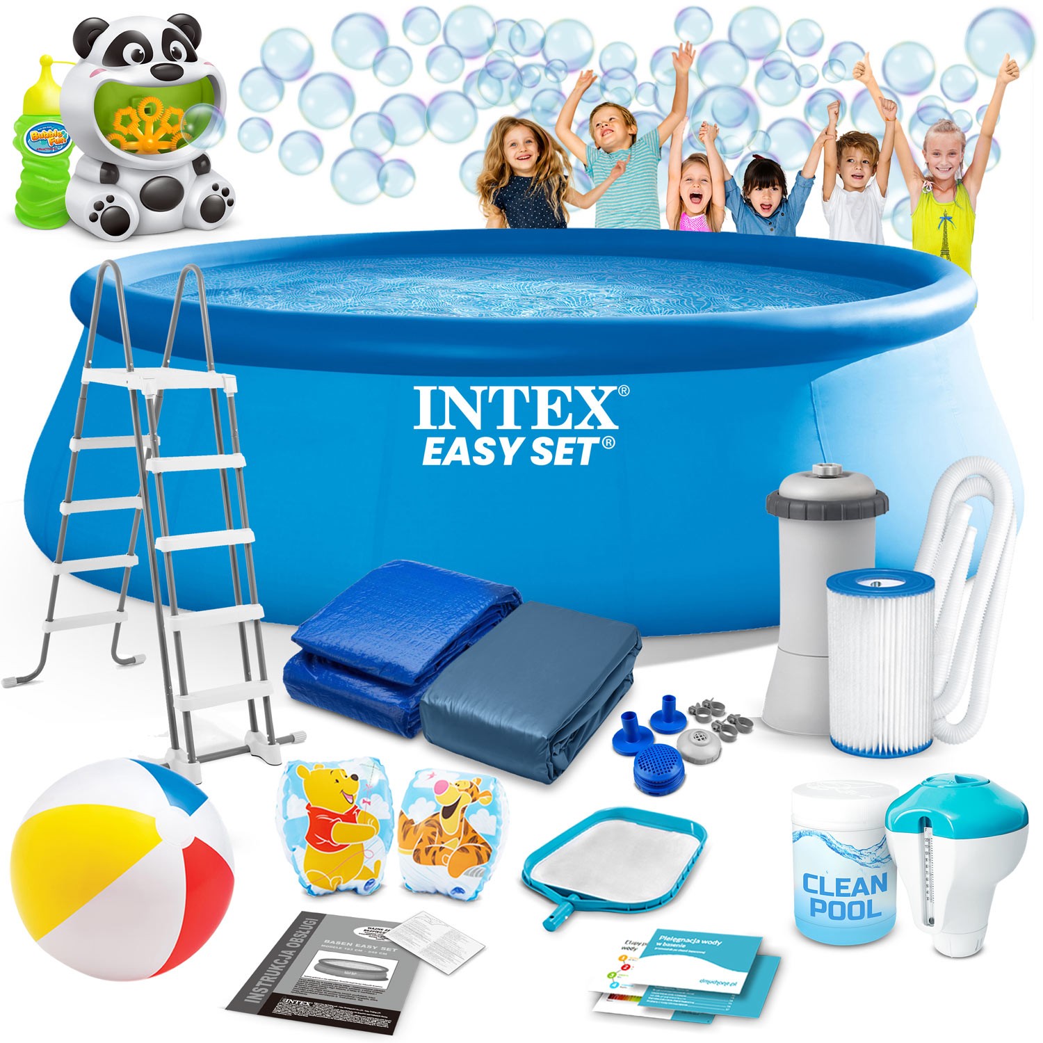 Aia laiendusbassein 457 x 122 cm 18-in-1 INTEX 26168 + mullimasin TASUTA