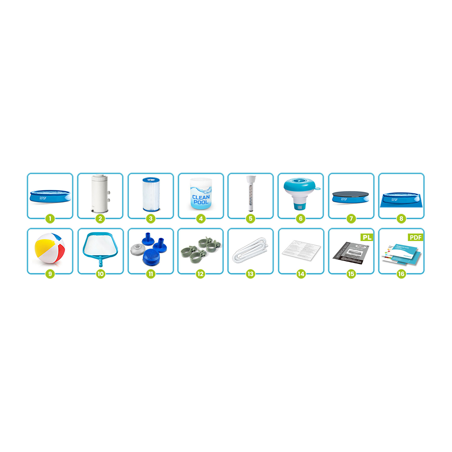 Aia laiendusbassein 457 x 84 cm 15-in-1 INTEX 28158 + mullimasin TASUTA - Image 6