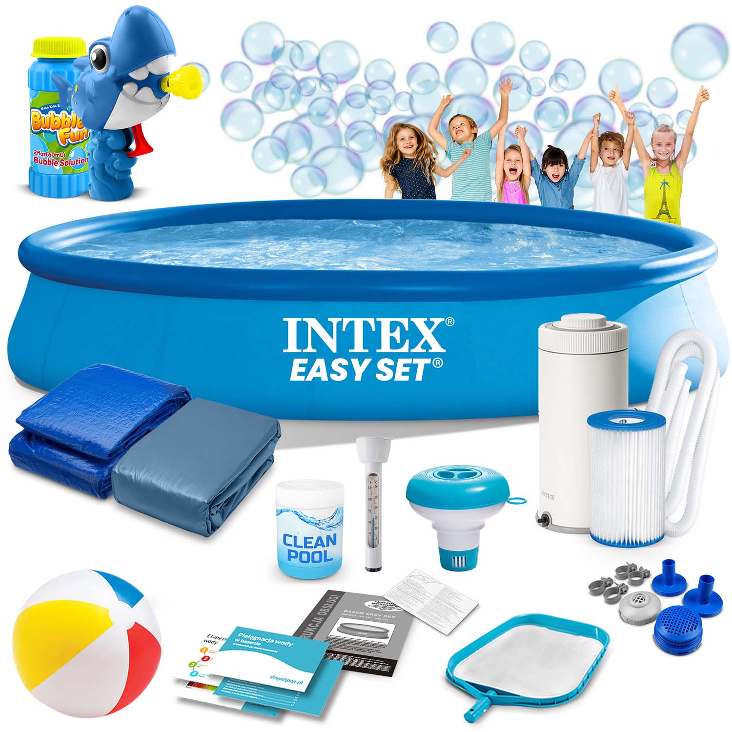 Aia laiendusbassein 457 x 84 cm 15-in-1 INTEX 28158 + mullimasin TASUTA - Image 7