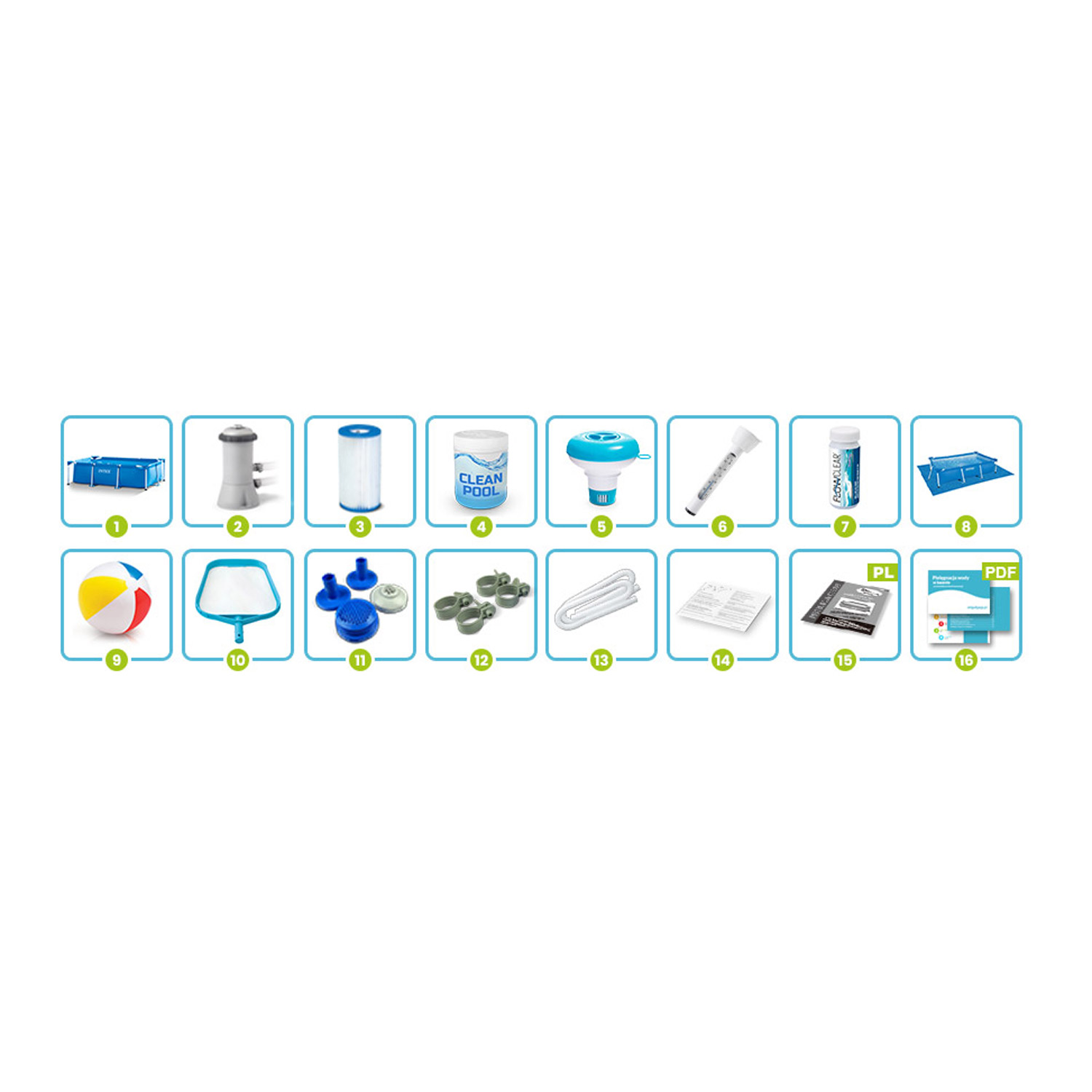 Raamiga aiabassein 220 x 150 x 60 cm 15-in-1 INTEX 28270 - Image 6