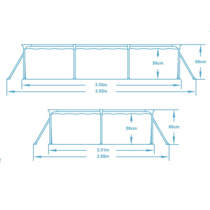 Raamiga aiabassein 300 x 201 x 66 cm 5-ühes Bestway 56404 - Image 3