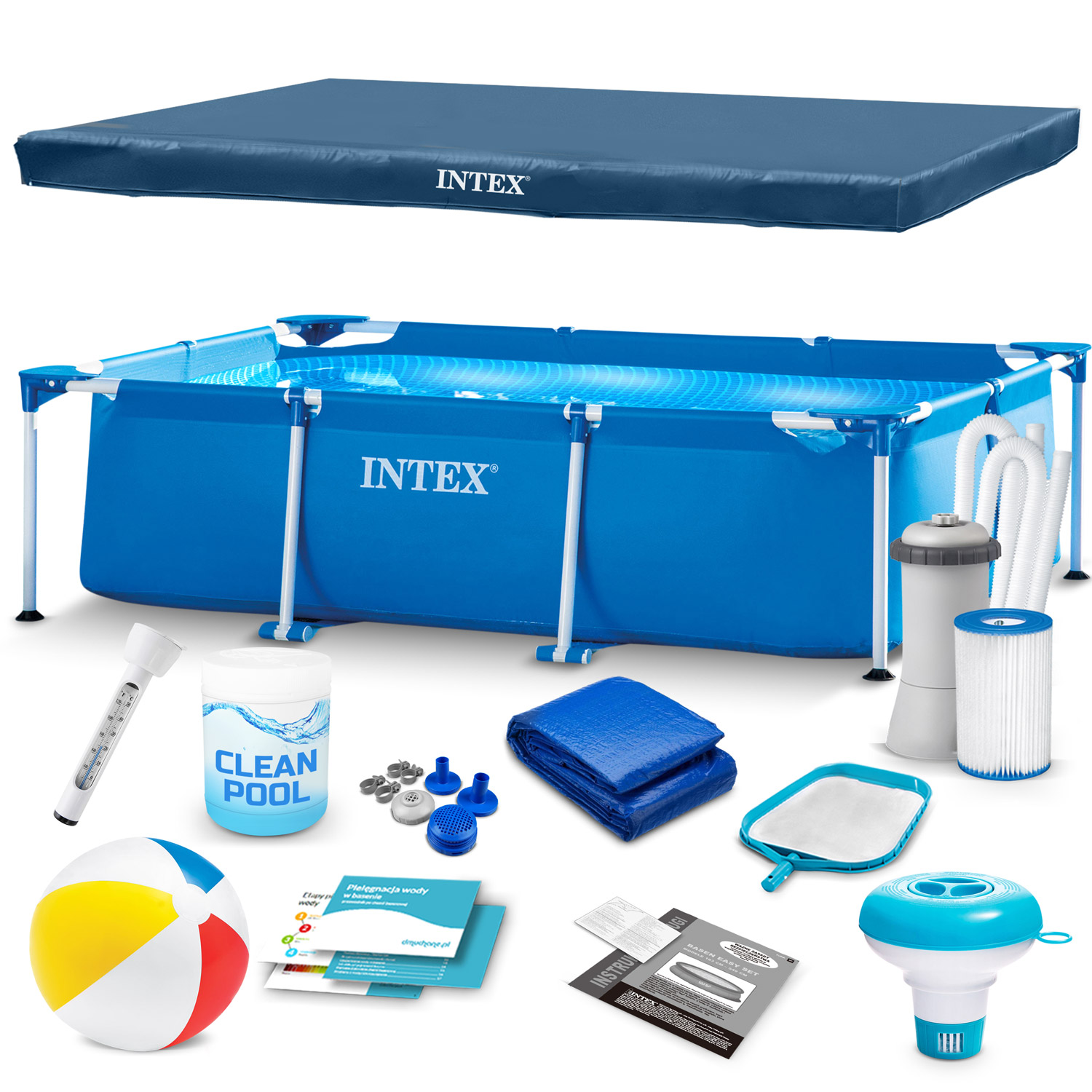 Raamiga aiabassein 300 x 200 x 75 cm 15-ühes INTEX 28272