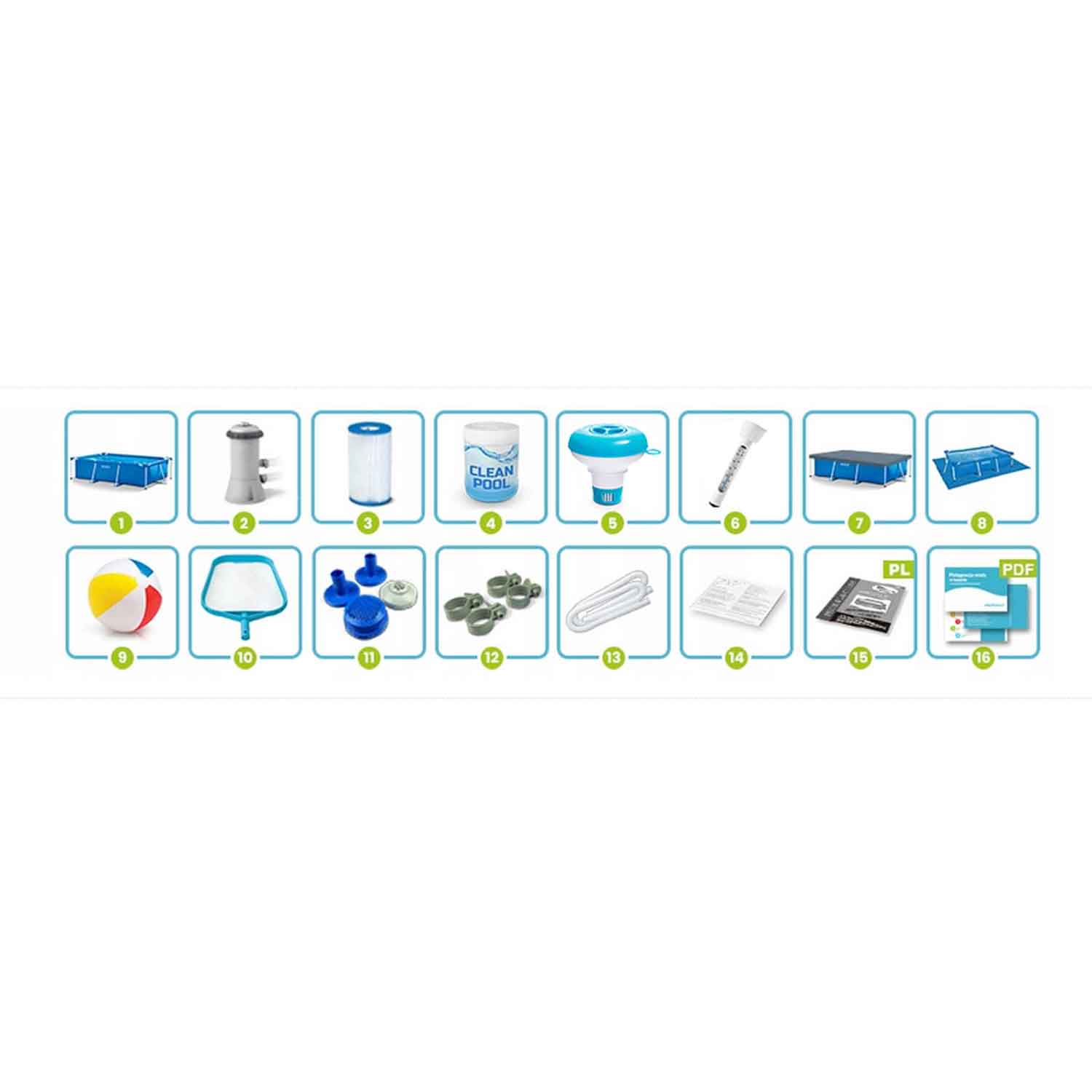 Raamiga aiabassein 300 x 200 x 75 cm 15-ühes INTEX 28272 - Image 7