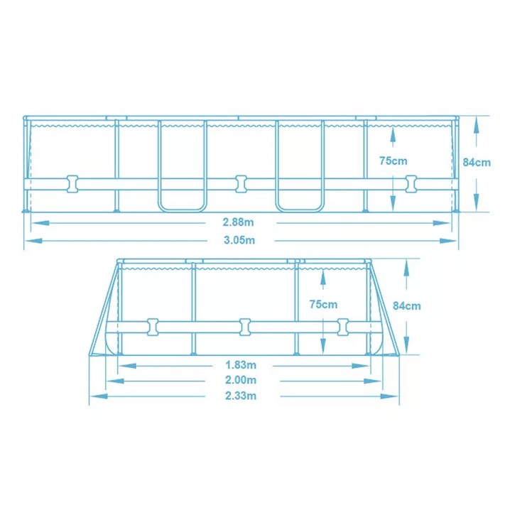 Raamiga aiabassein 305 x 200 x 84 cm 17-in-1 Bestway 5614A + mullimasin TASUTA - Image 8
