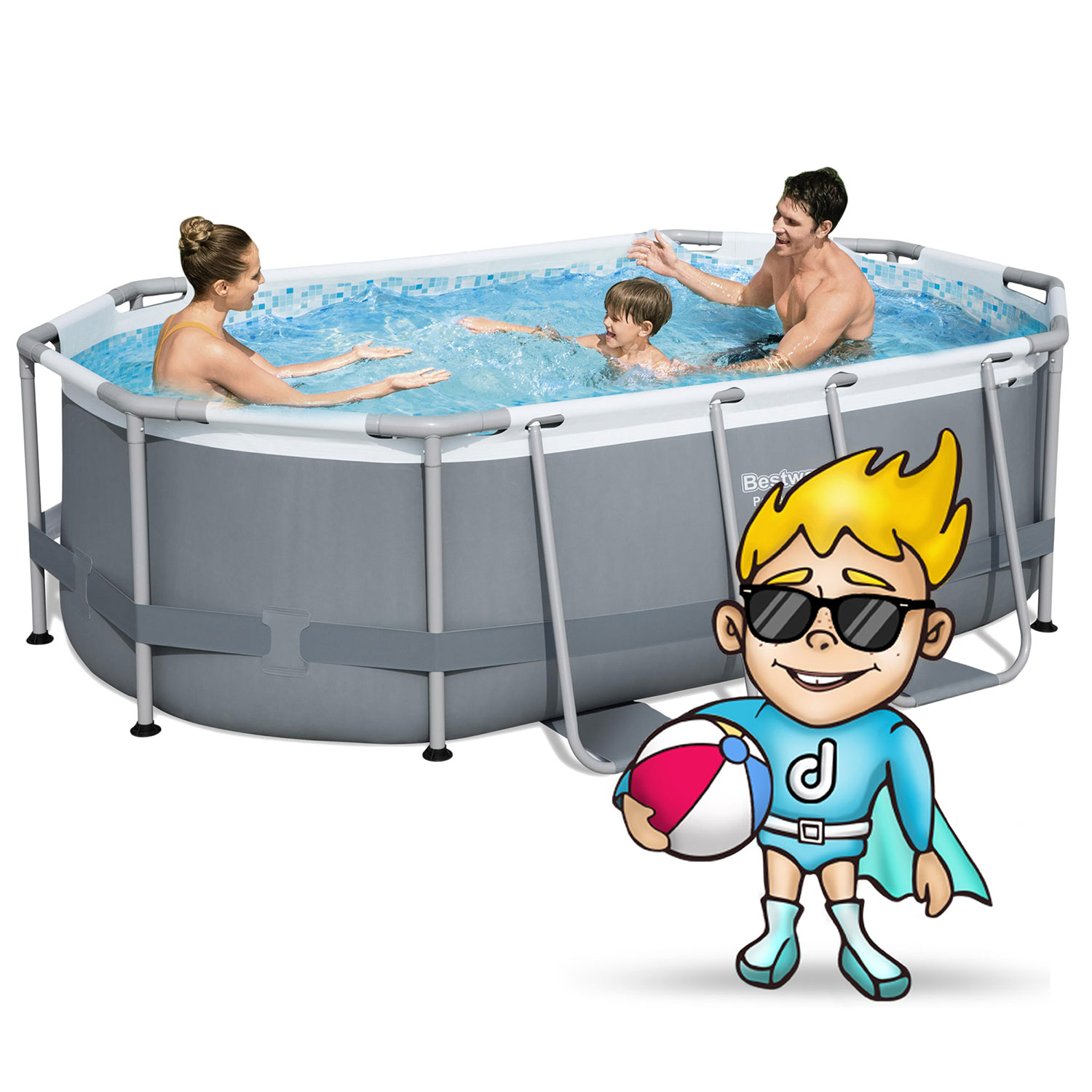 Raamiga aiabassein 305 x 200 x 84 cm 17-ühes Bestway 5614A - Image 2