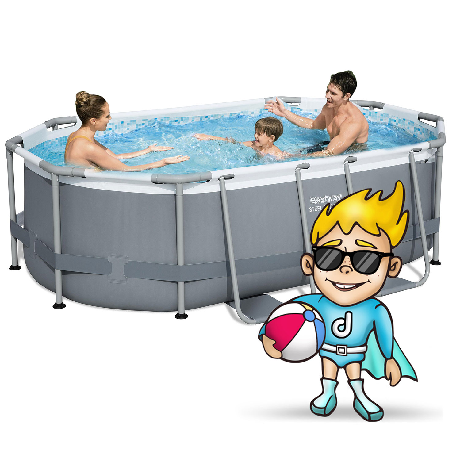 Raamiga aiabassein 305 x 200 x 84 cm 10-ühes Bestway 5614A - Image 2