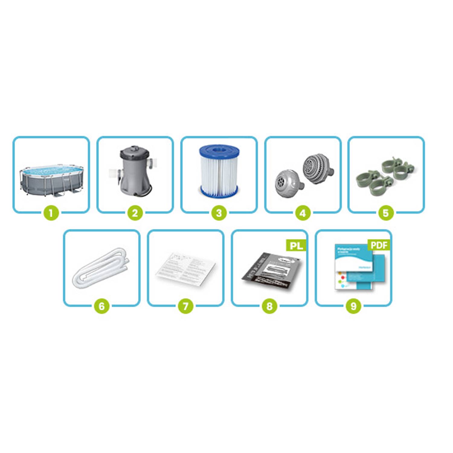 Raamiga aiabassein 305 x 200 x 84 cm 10-ühes Bestway 5614A - Image 7