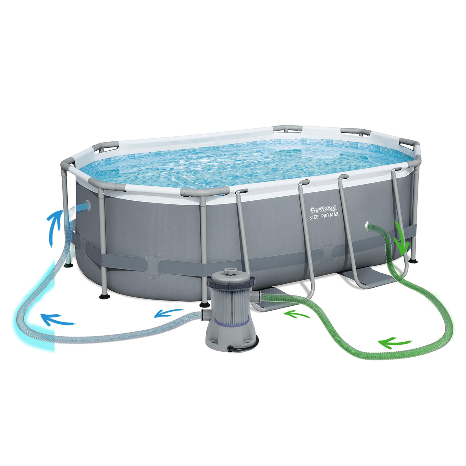 Raamiga aiabassein 305 x 200 x 84 cm 10-ühes Bestway 5614A - Image 9