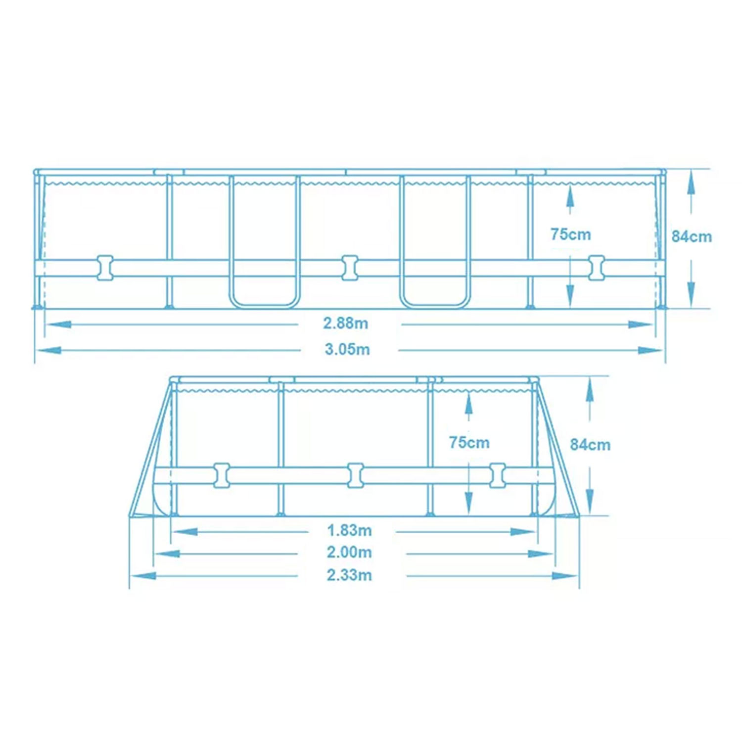 Raamiga aiabassein 305 x 200 x 84 cm 10-ühes Bestway 5614A - Image 10