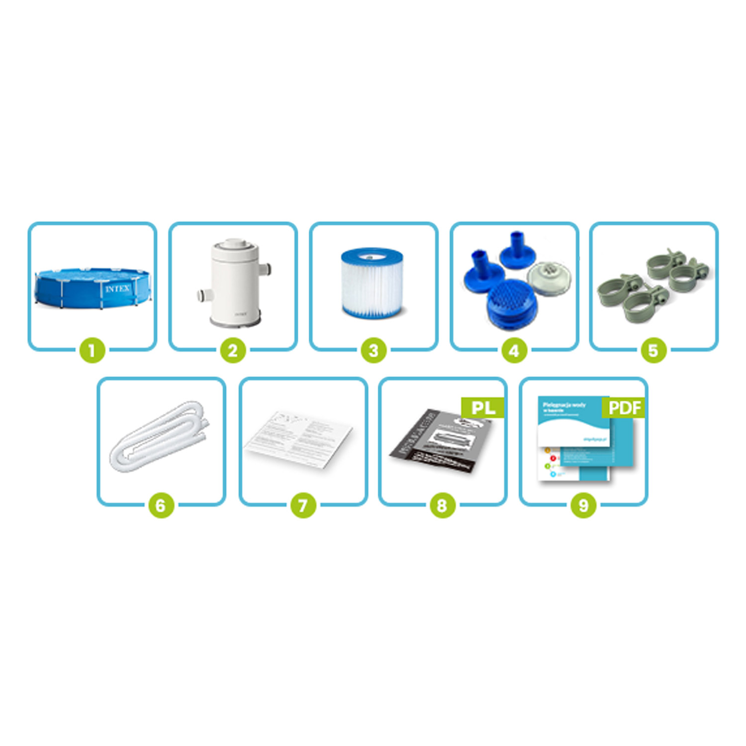 Raamiga aiabassein 305 x 76 cm 9-ühes INTEX 28202 - Image 4