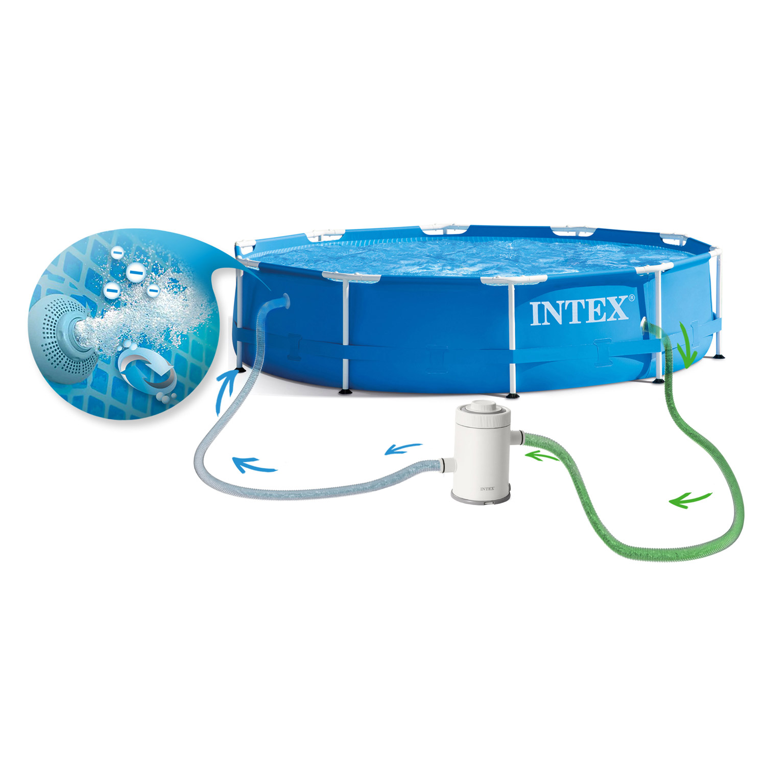Raamiga aiabassein 305 x 76 cm 15-in-1 INTEX 28202 + mullimasin TASUTA - Image 3