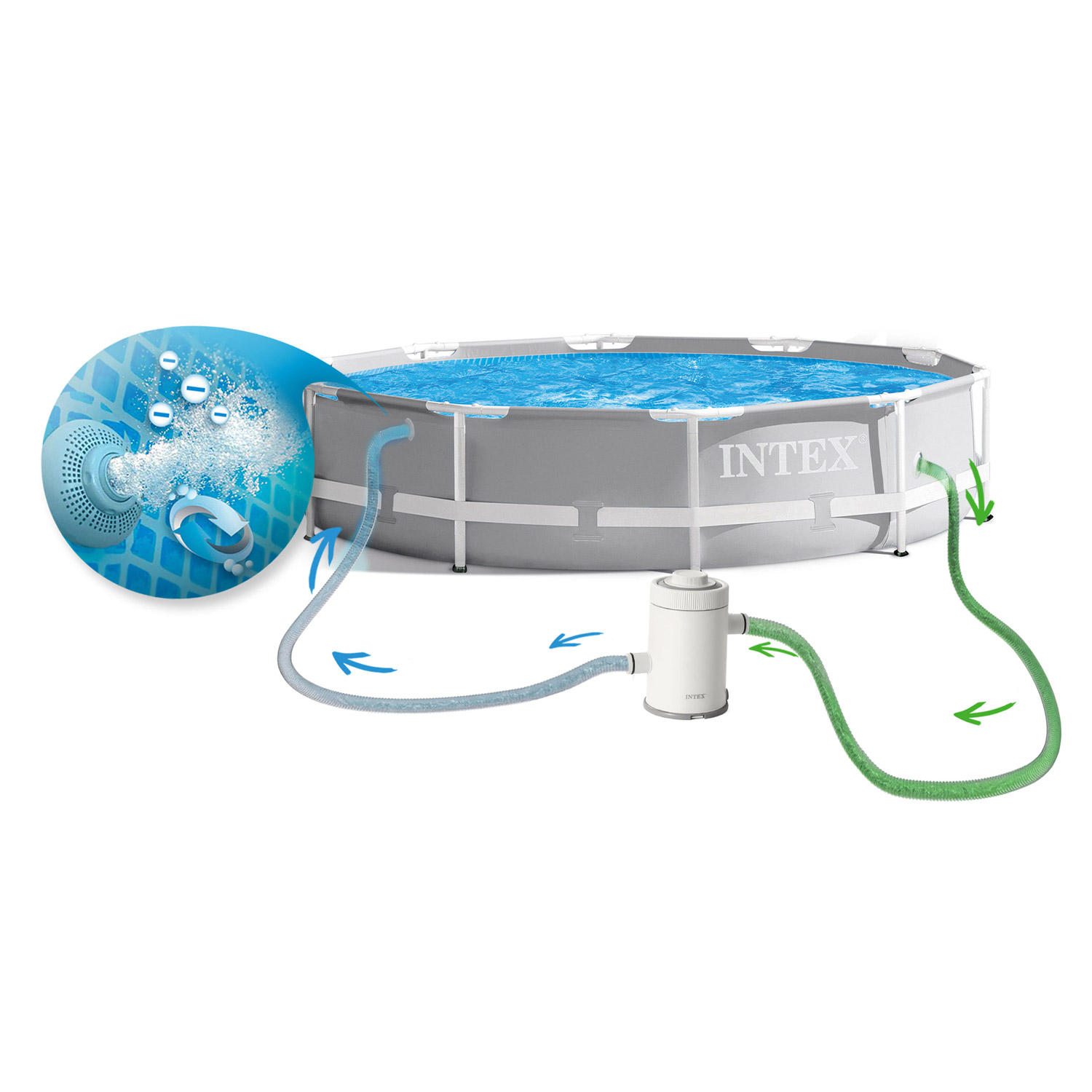 Raamiga aiabassein 305 x 76 cm 15-in-1 INTEX 26702 + mullimasin TASUTA - Image 5