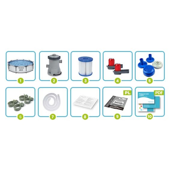 Raamiga aiabassein 305 x 76 cm 9-ühes Bestway 56408 - Image 5