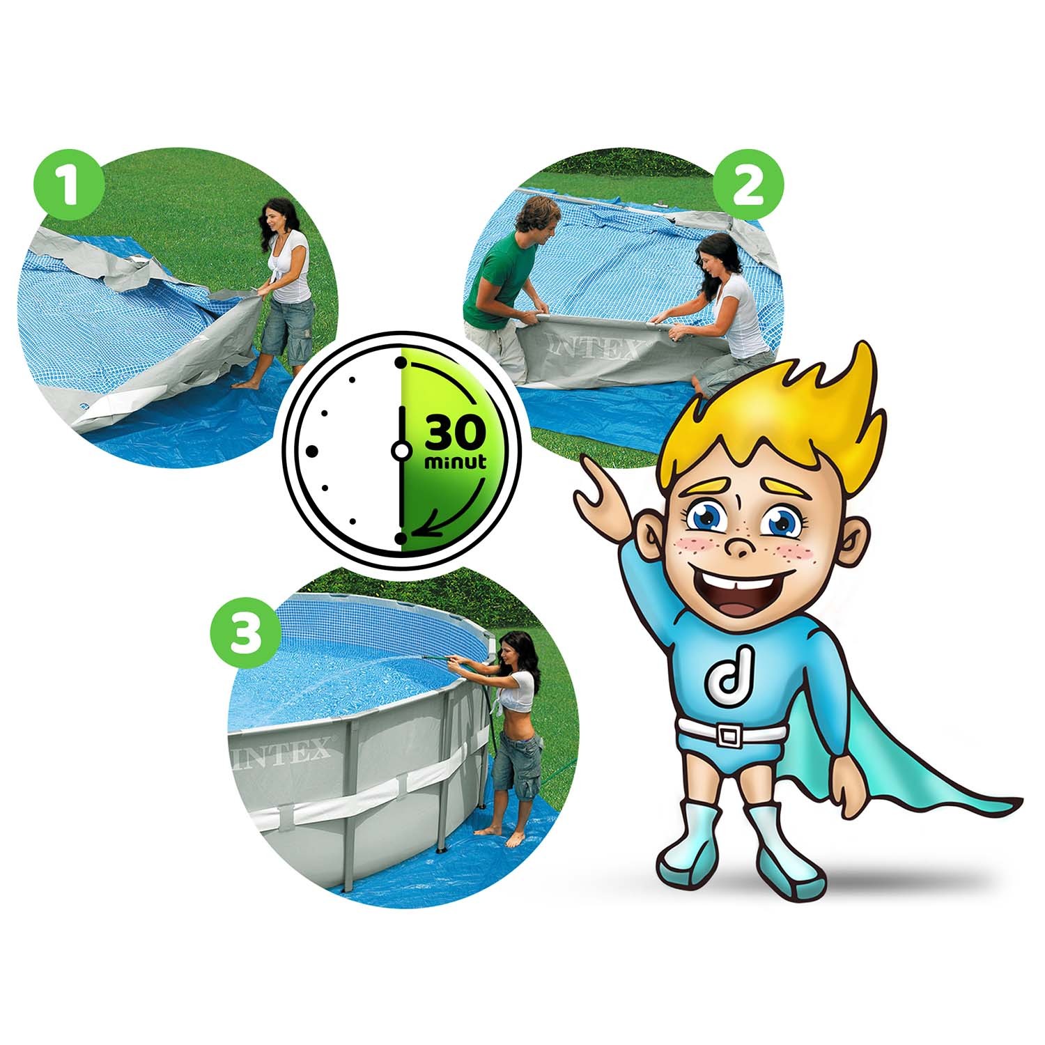 Raamiga aiabassein 366 x 99 cm 17-in-1 INTEX 26716 - Image 6