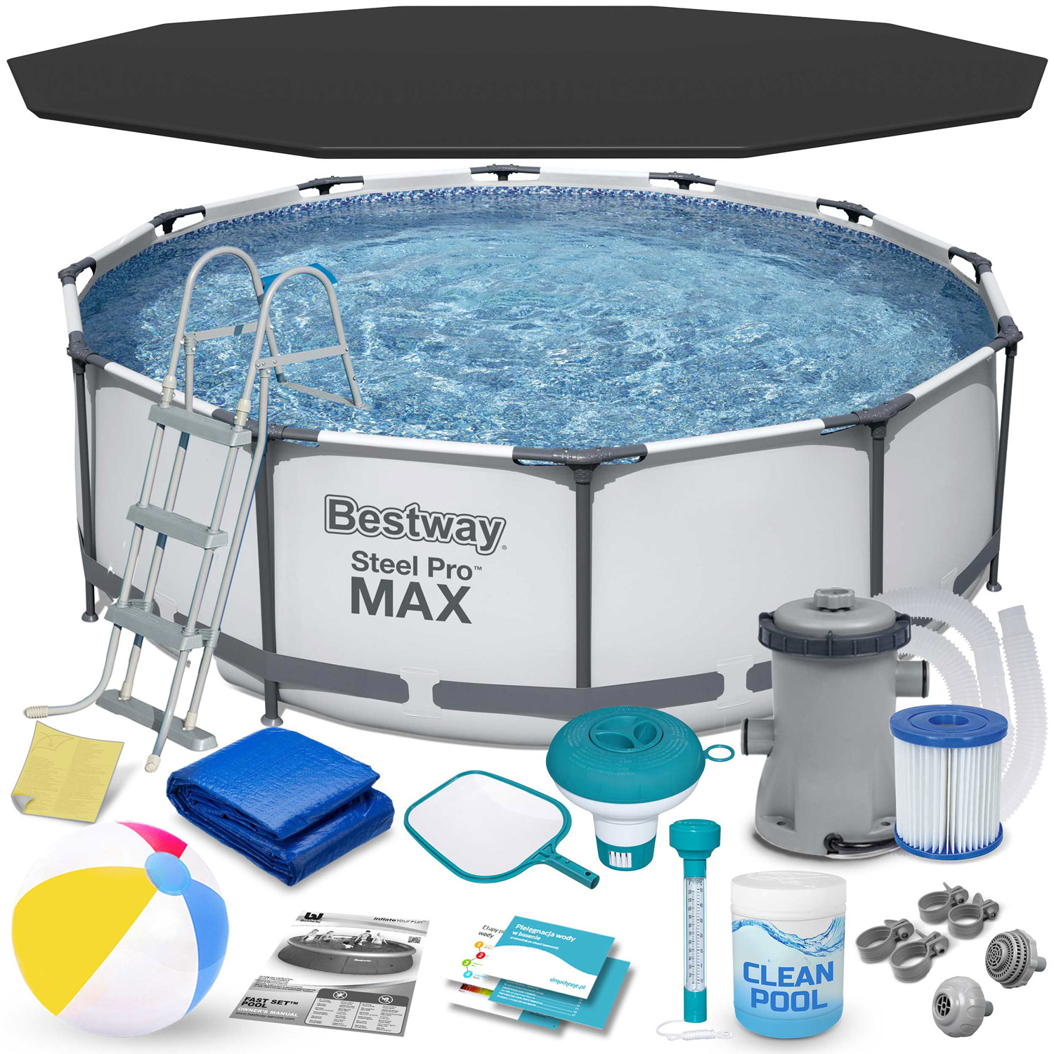 Raamiga aiabassein 366 x 100 cm 17-ühes Bestway 56418