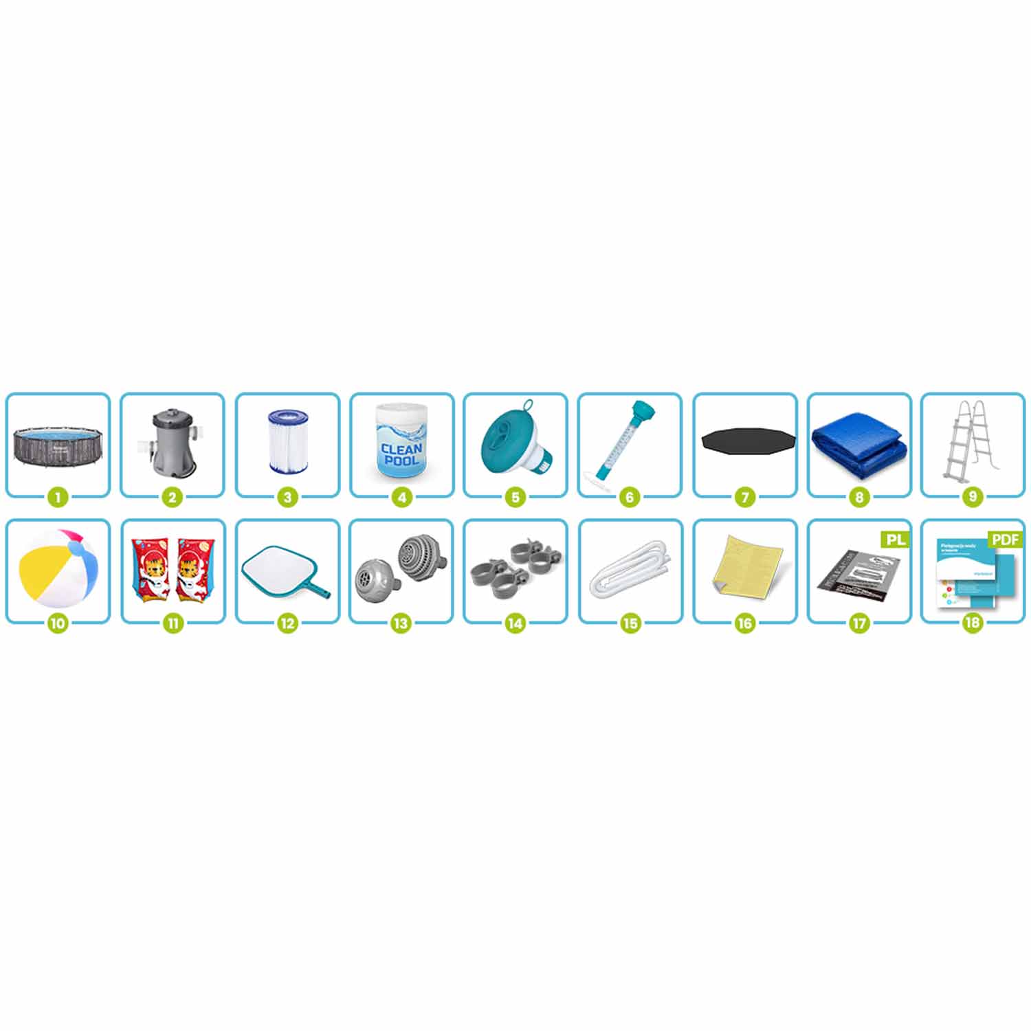 Raamiga aiabassein 366 x 100 cm 18-ühes Bestway 5614X - Image 6