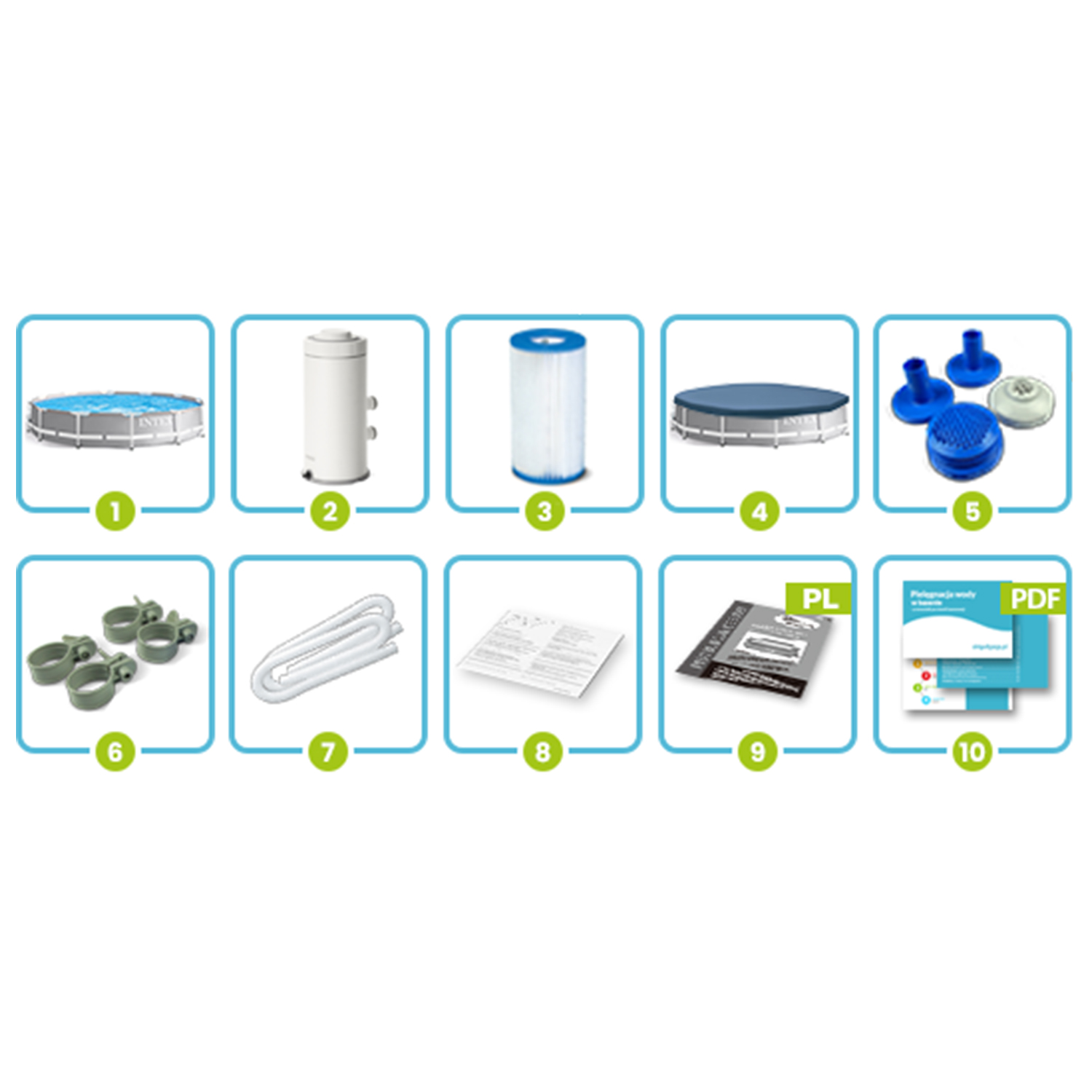 Raamiga aiabassein 366 x 76 cm 4-ühes INTEX 26712 - Image 6