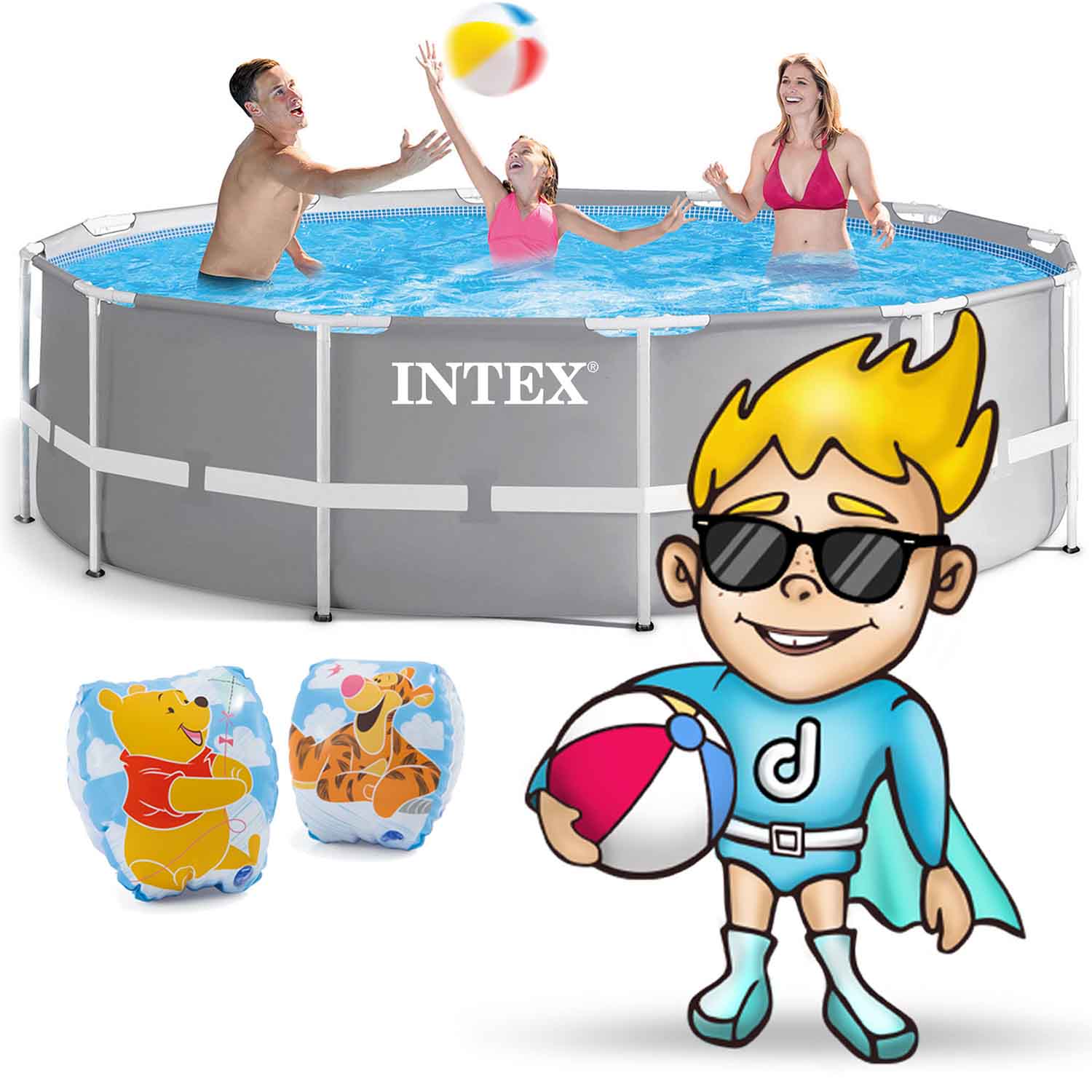 Raamiga aiabassein 366 x 99 cm 4-ühes INTEX 26716GN - Image 3