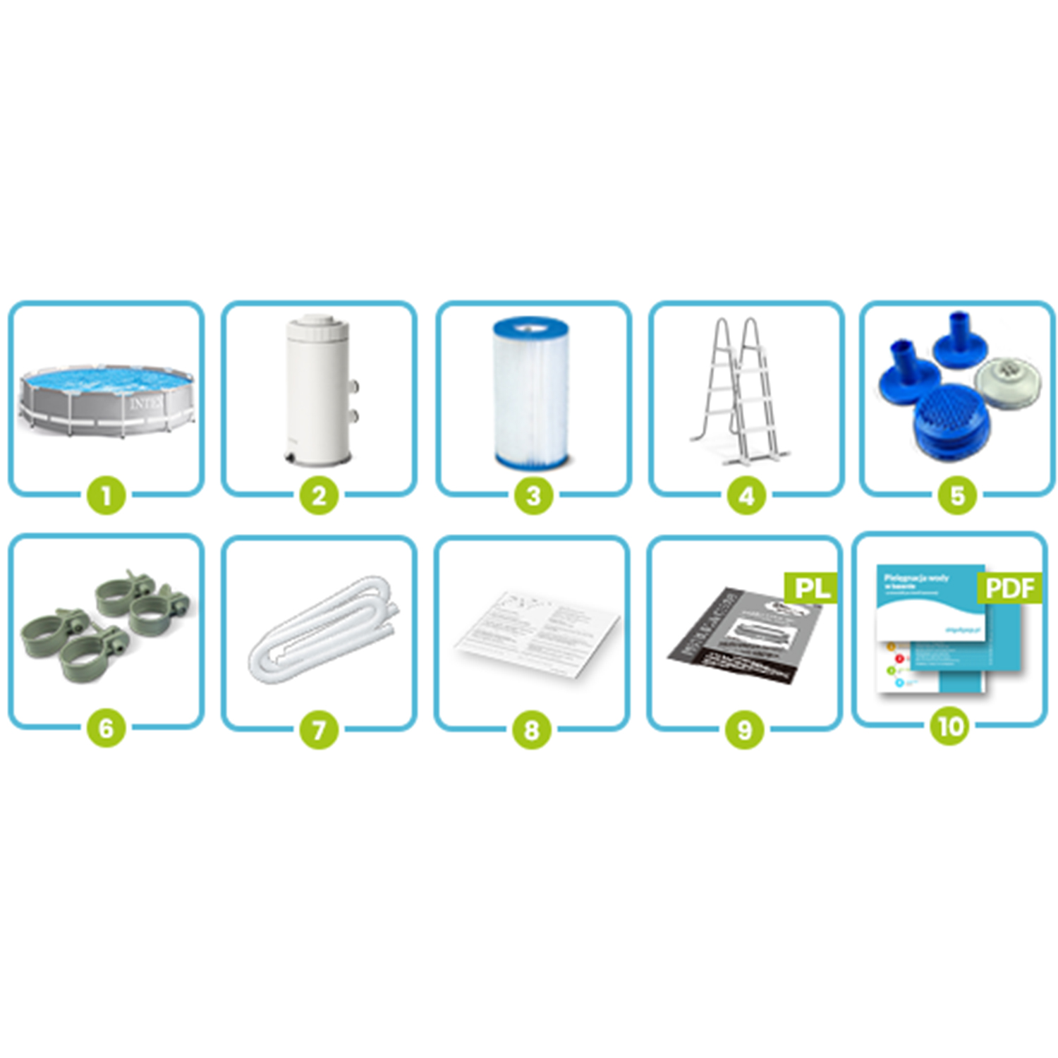 Raamiga aiabassein 366 x 99 cm 4-ühes INTEX 26716GN - Image 7