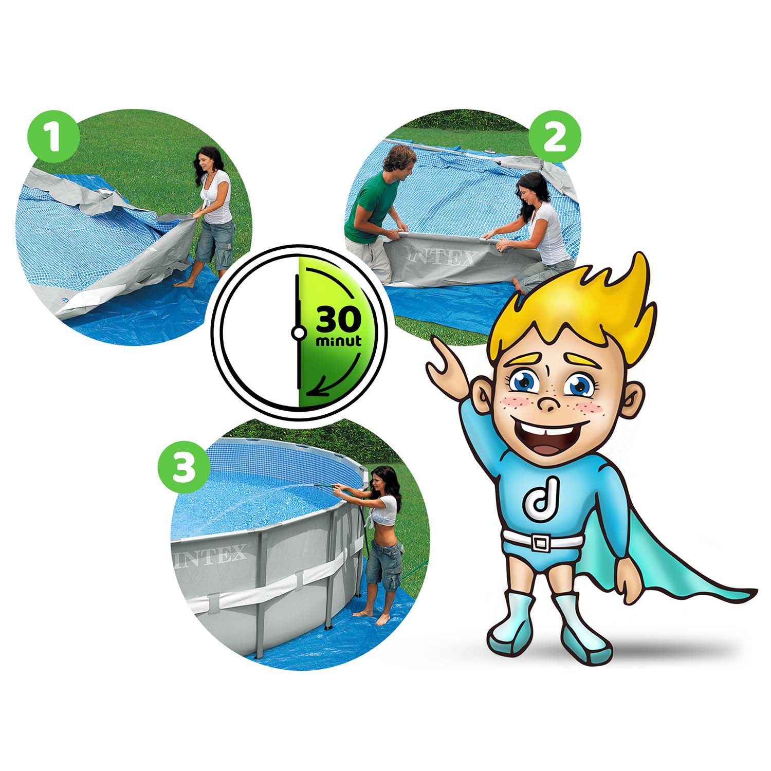 Raamiga aiabassein 366 x 99 cm 4-ühes INTEX 26716GN - Image 8