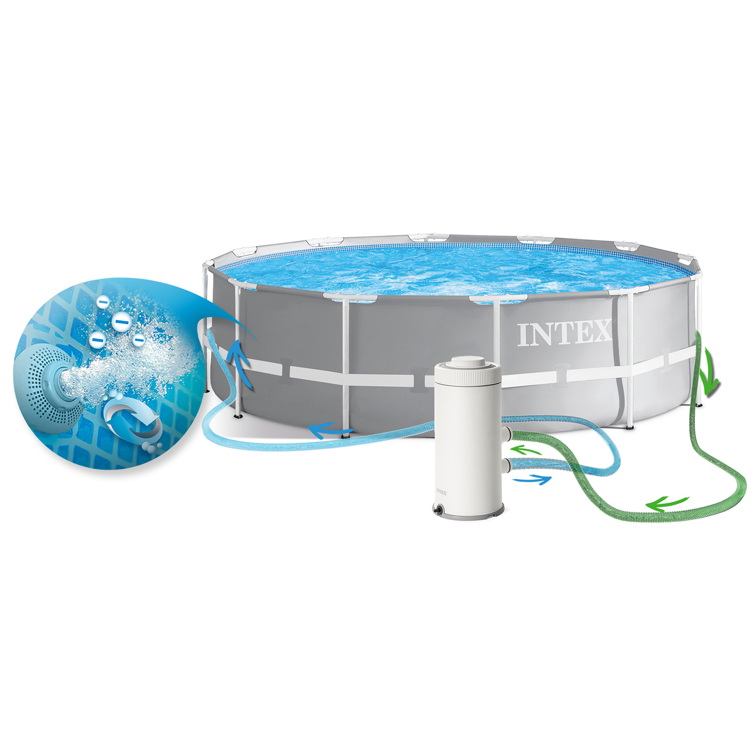 Raamiga aiabassein 366 x 99 cm 4-ühes INTEX 26716GN - Image 4